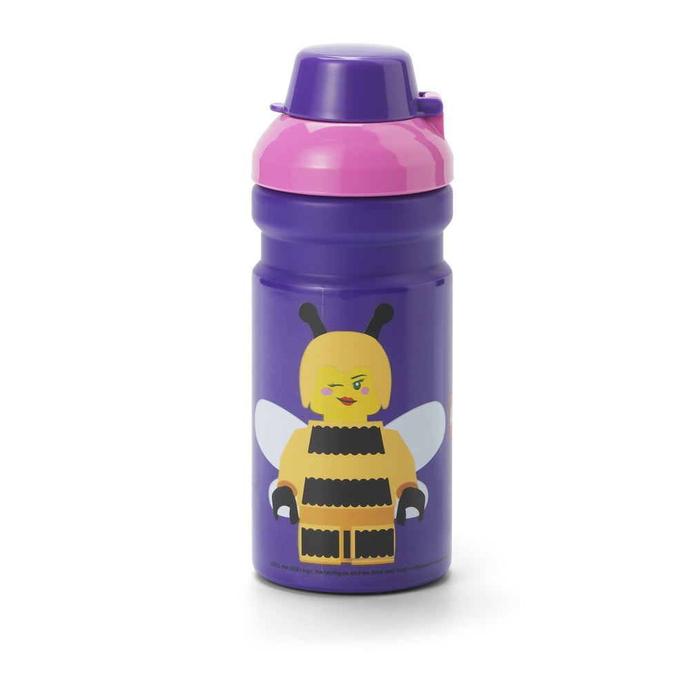 Fioletowa butelka dla dzieci 390 ml Bee – LEGO®