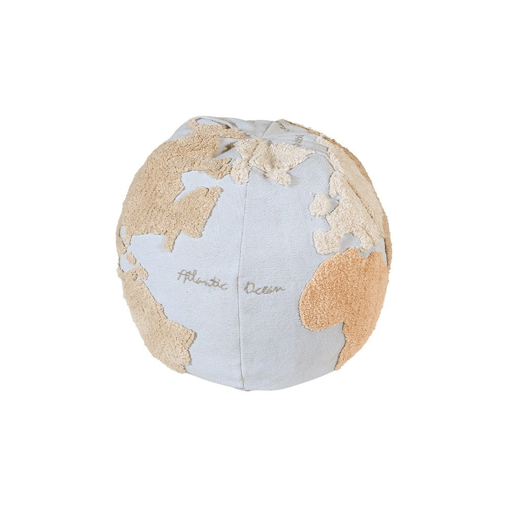 Niebieski/beżowy dziecięcy worek do siedzenia World Map – Lorena Canals