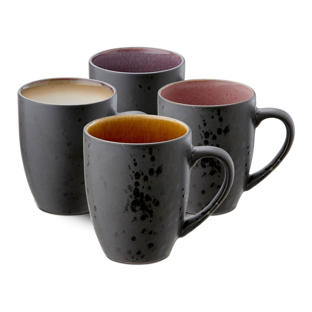 Czarne ceramiczne kubki zestaw 4 szt. 300 ml Gastro Black/Mix – Bitz