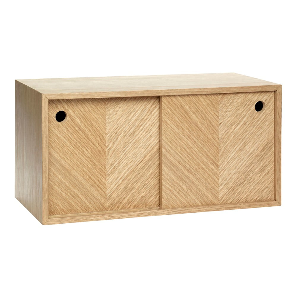 Półka z drewna dębowego Hübsch Herringbone