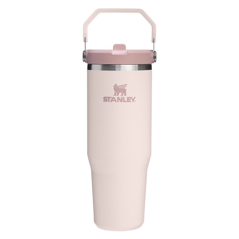 Jasnoróżowy termos ze stali nierdzewnej 890 ml IceFlow™ Flip Straw 2.0 Tumbler Rose Quartz – Stanley