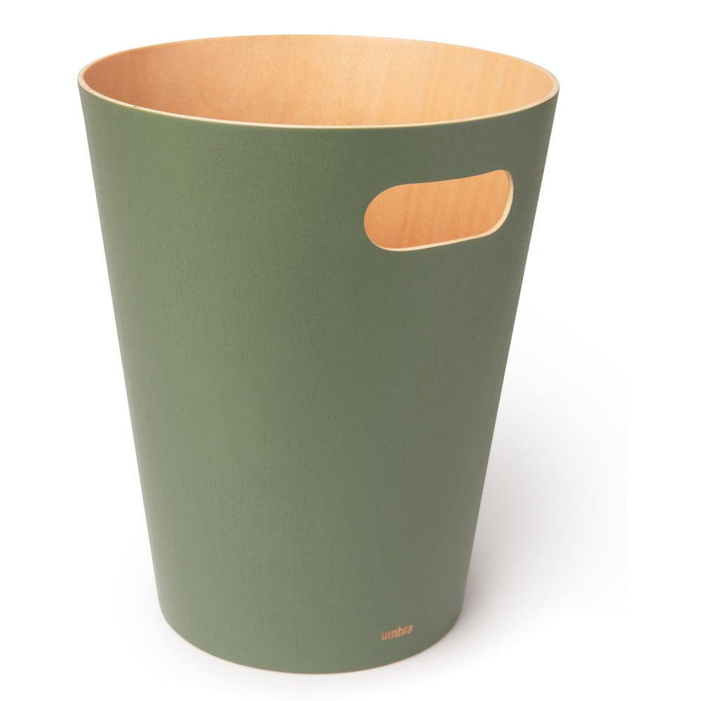 Zielony biurowy kosz na śmieci 7,5 l Woodrow – Umbra