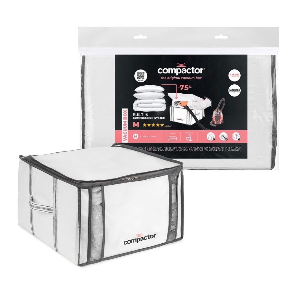 Tekstylny pojemnik do przechowywania ubrań próżniowy/usztywniany 42x25x25 cm Life – Compactor