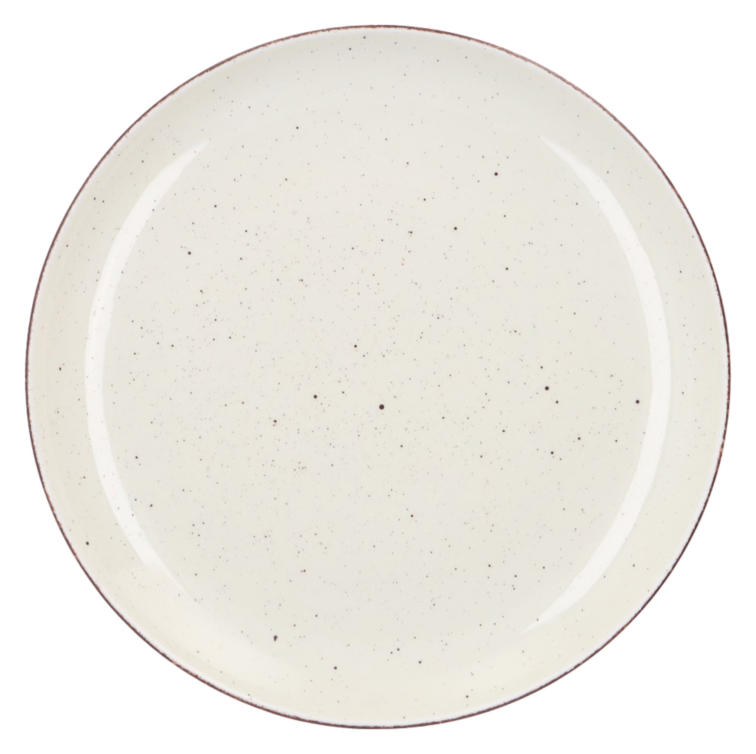 Zestaw talerzy porcelanowych dla 6 os. City beżowo-brązowy