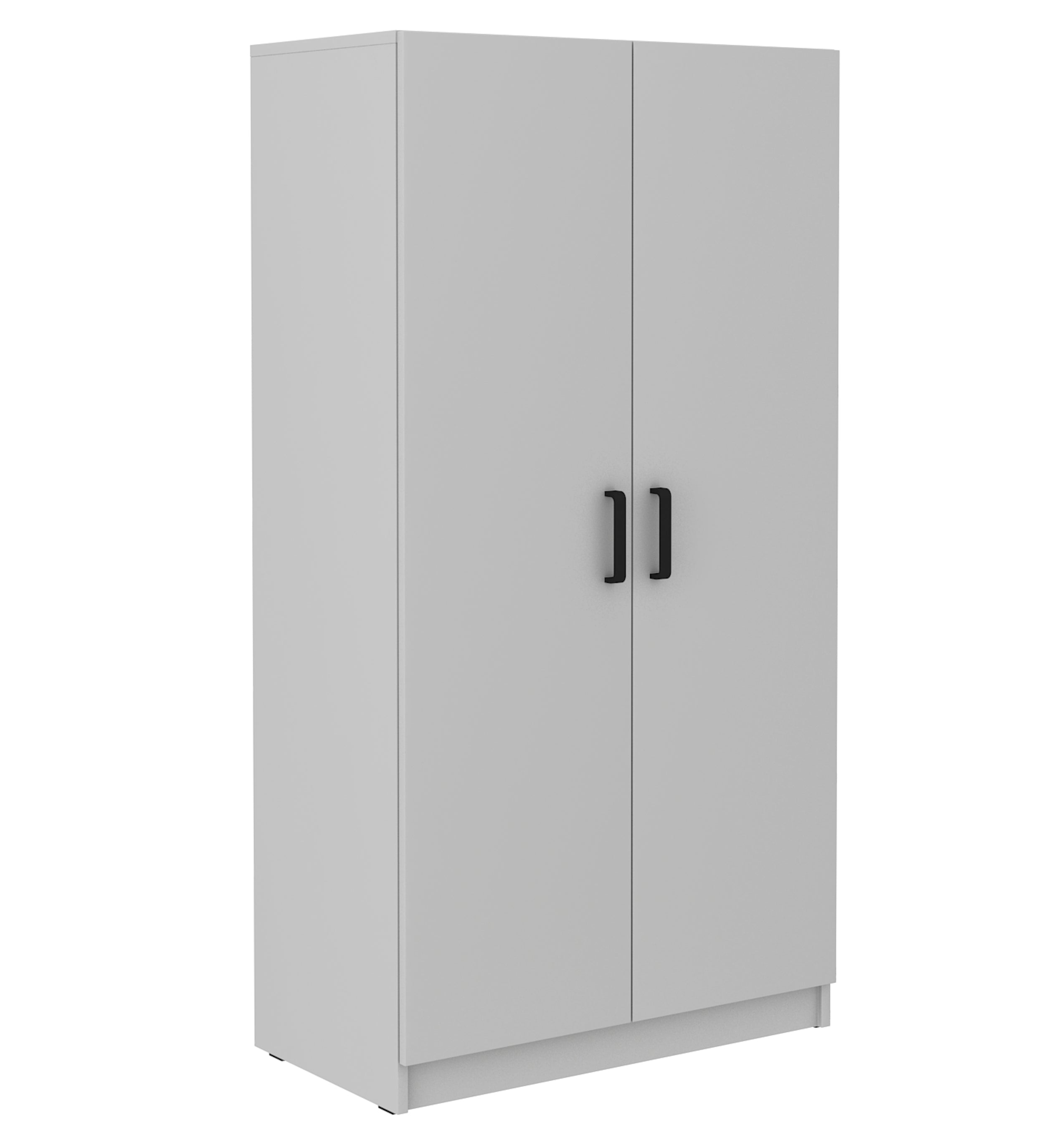 Szafa dwudrzwiowa Stundly z ośmioma półkami 80 cm Szary