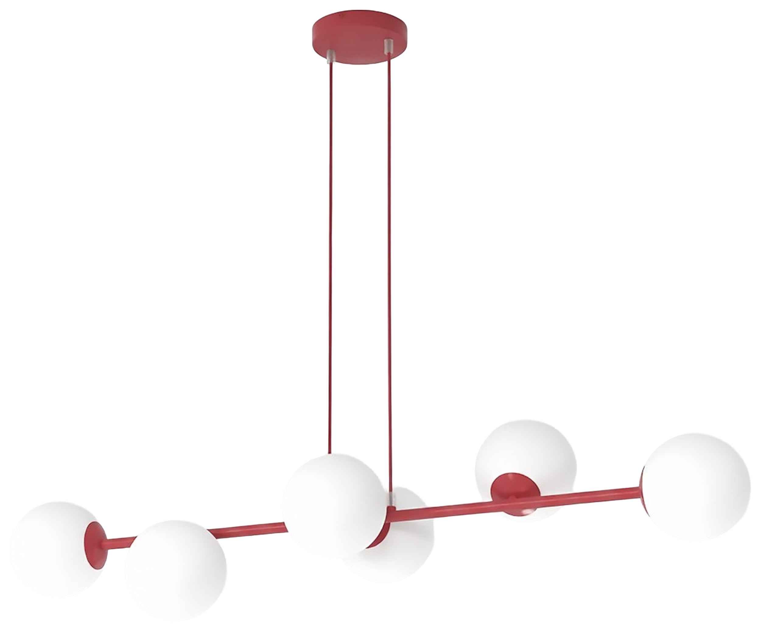 Lampa wisząca Magnus x6 burgund opal