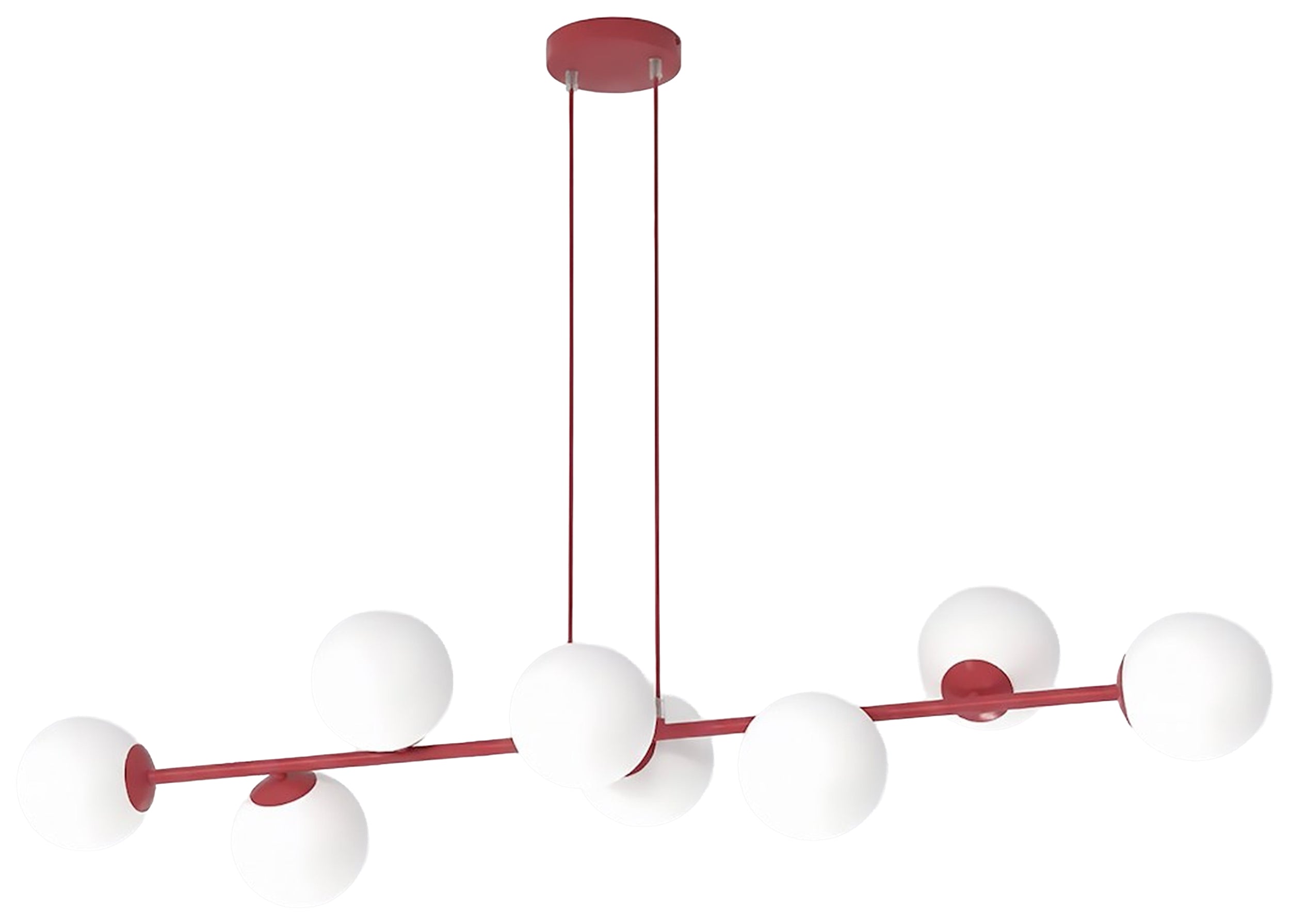 Lampa wisząca Magnus x8 burgund opal
