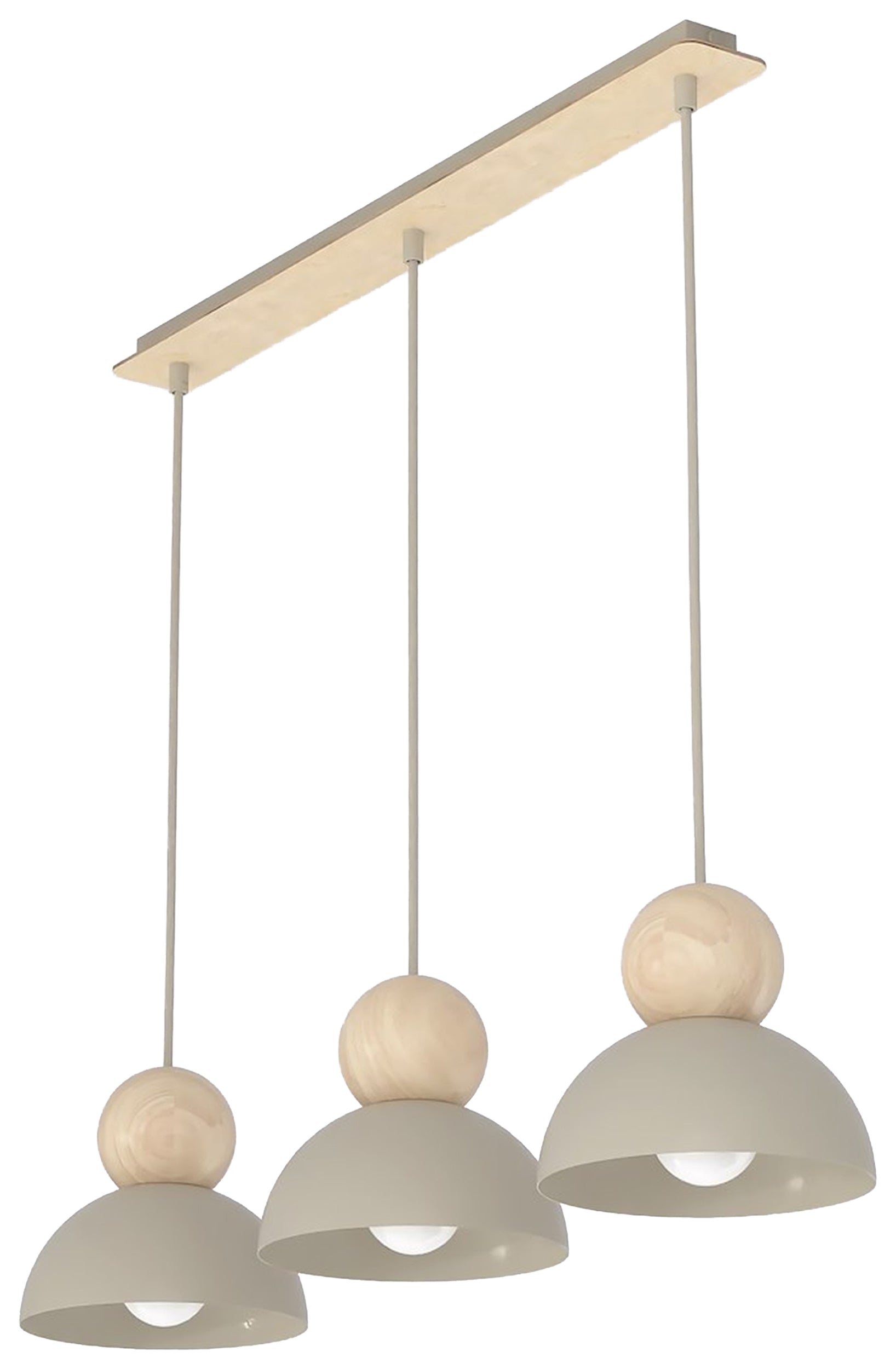 Lampa wisząca Kaki x3 mokka