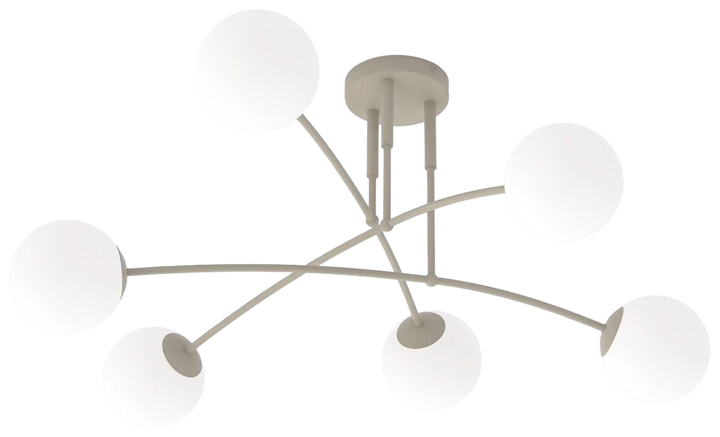 Lampa wisząca Pregos x6 mokka opal