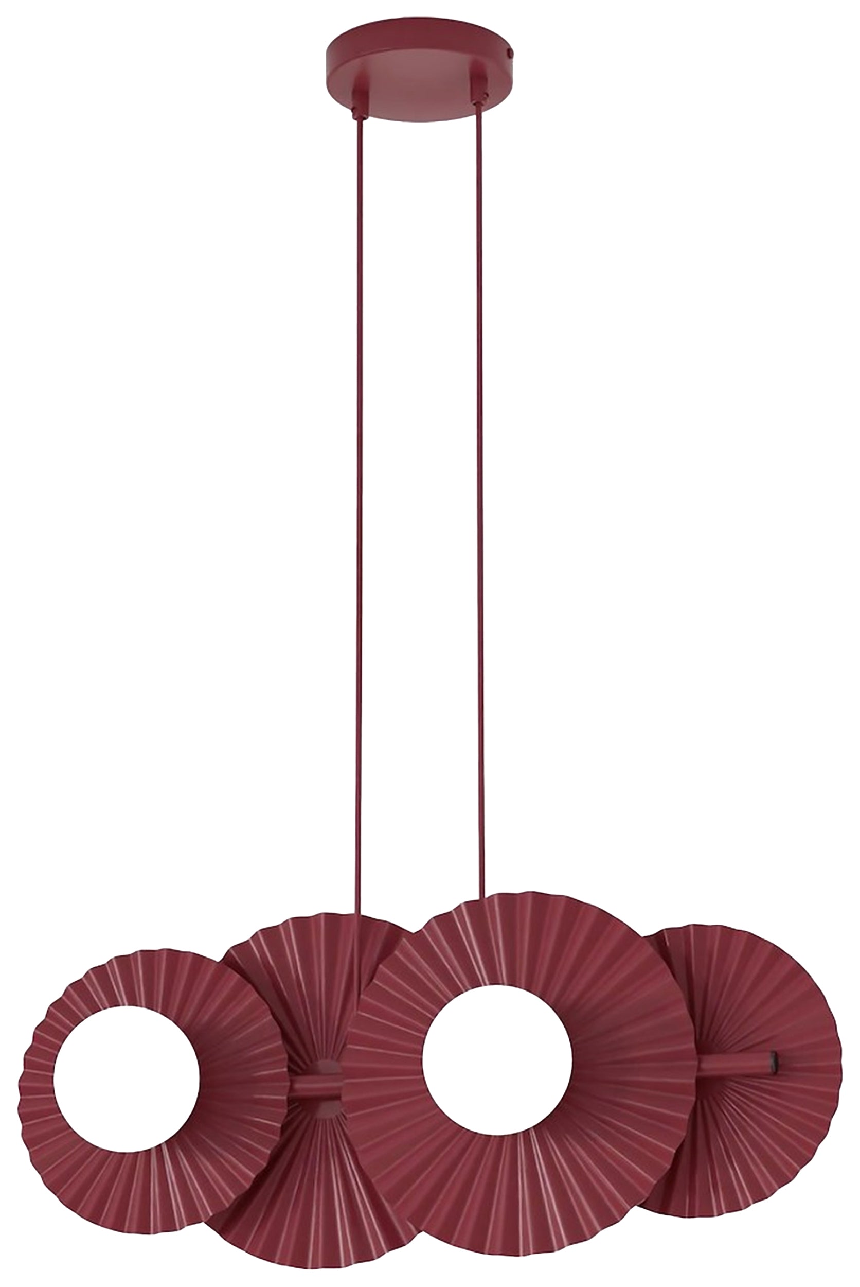 Lampa wisząca Umbra x4 burgundowa