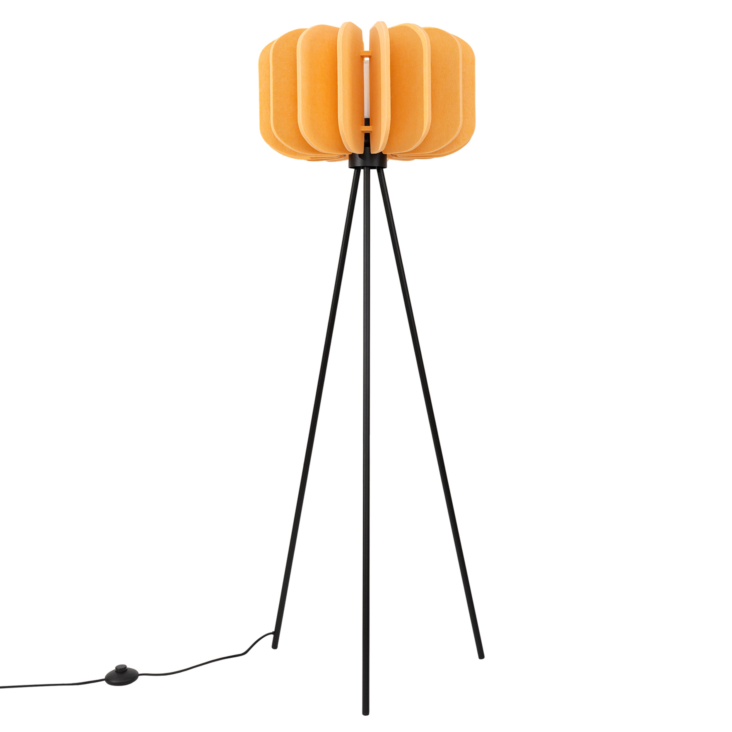 Lampa podłogowa z filcu Mula 45 cm żółta