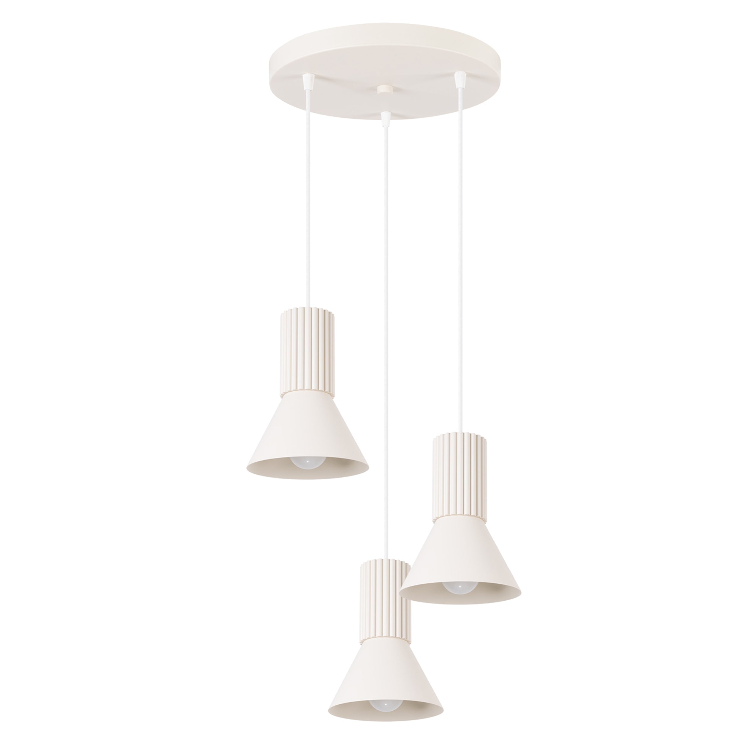 Lampa wisząca Estria x3 beżowa