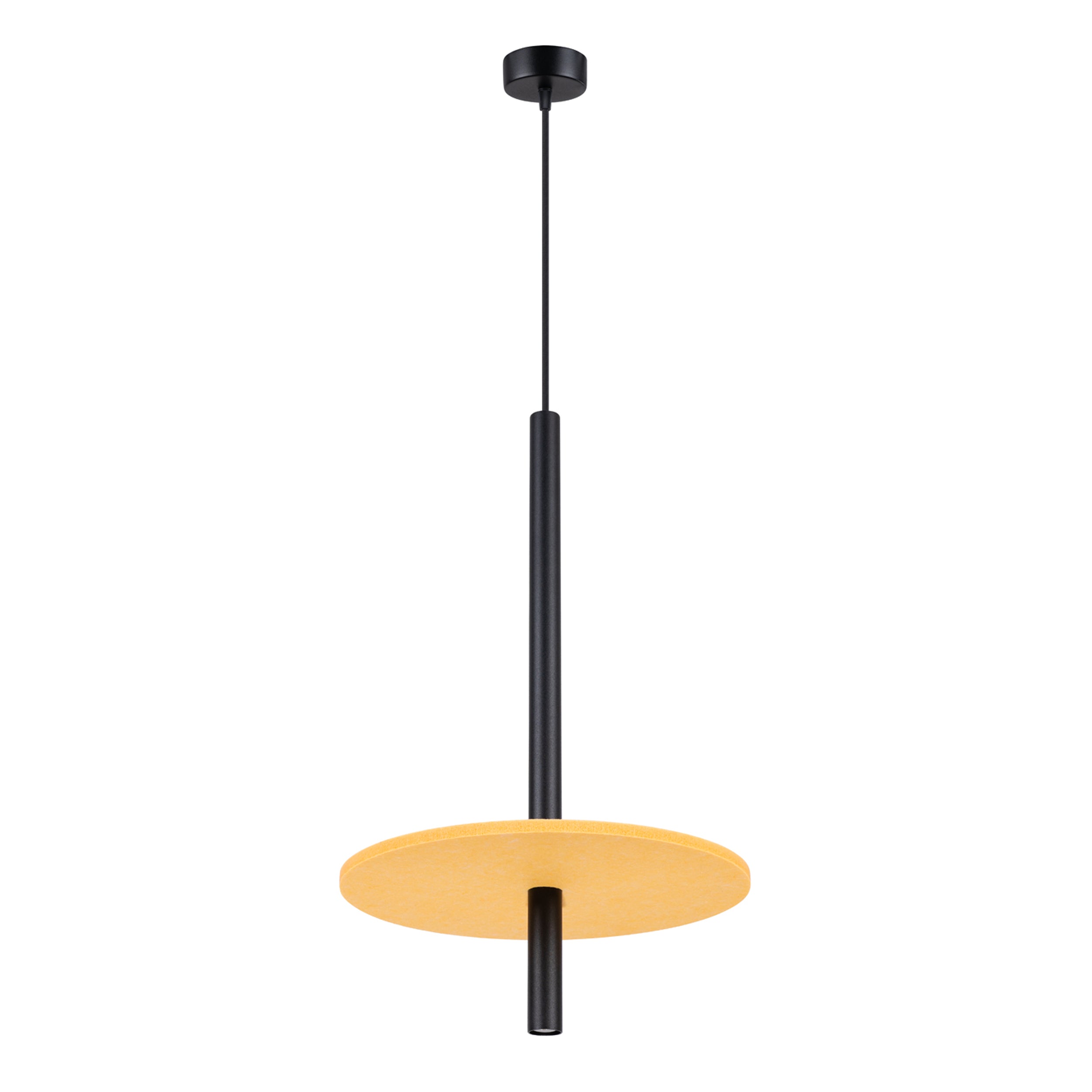 Lampa wisząca Feltro czarna/żółta