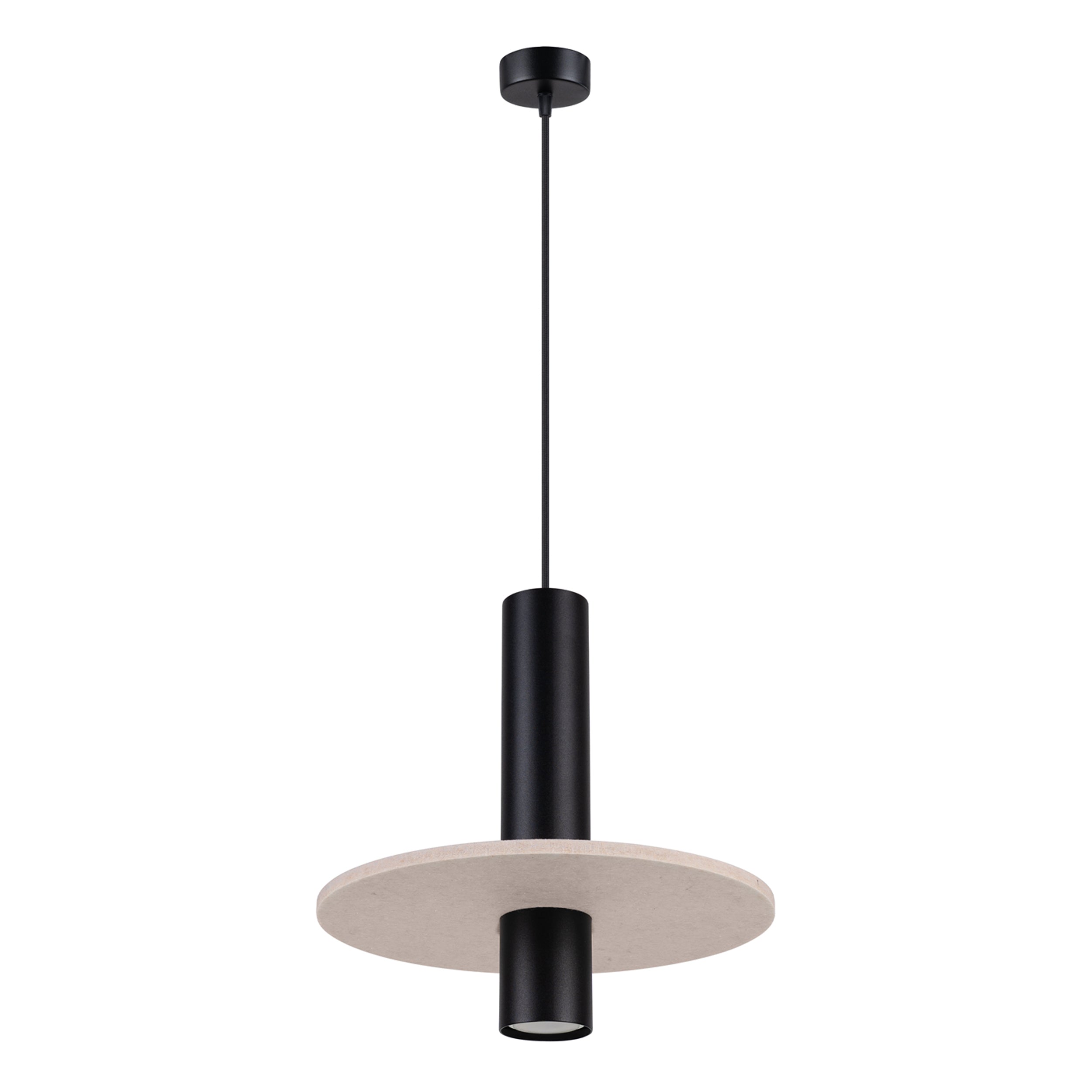 Lampa wisząca Pelta czarna/beżowa