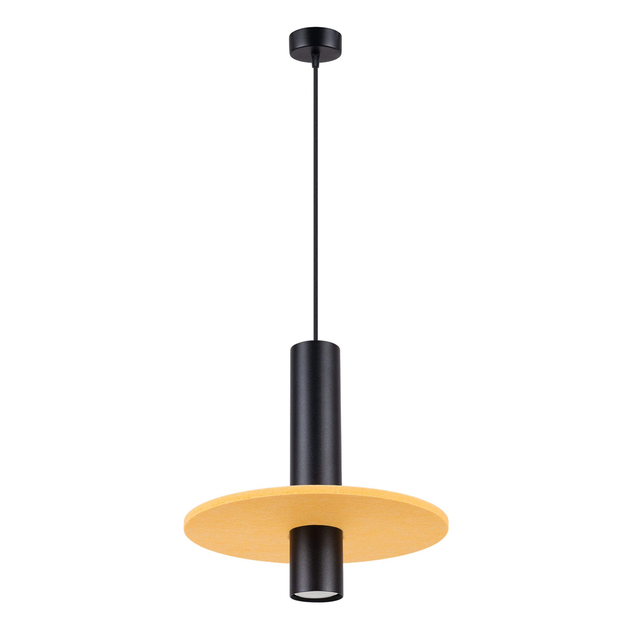 Lampa wisząca Pelta czarna/żółta