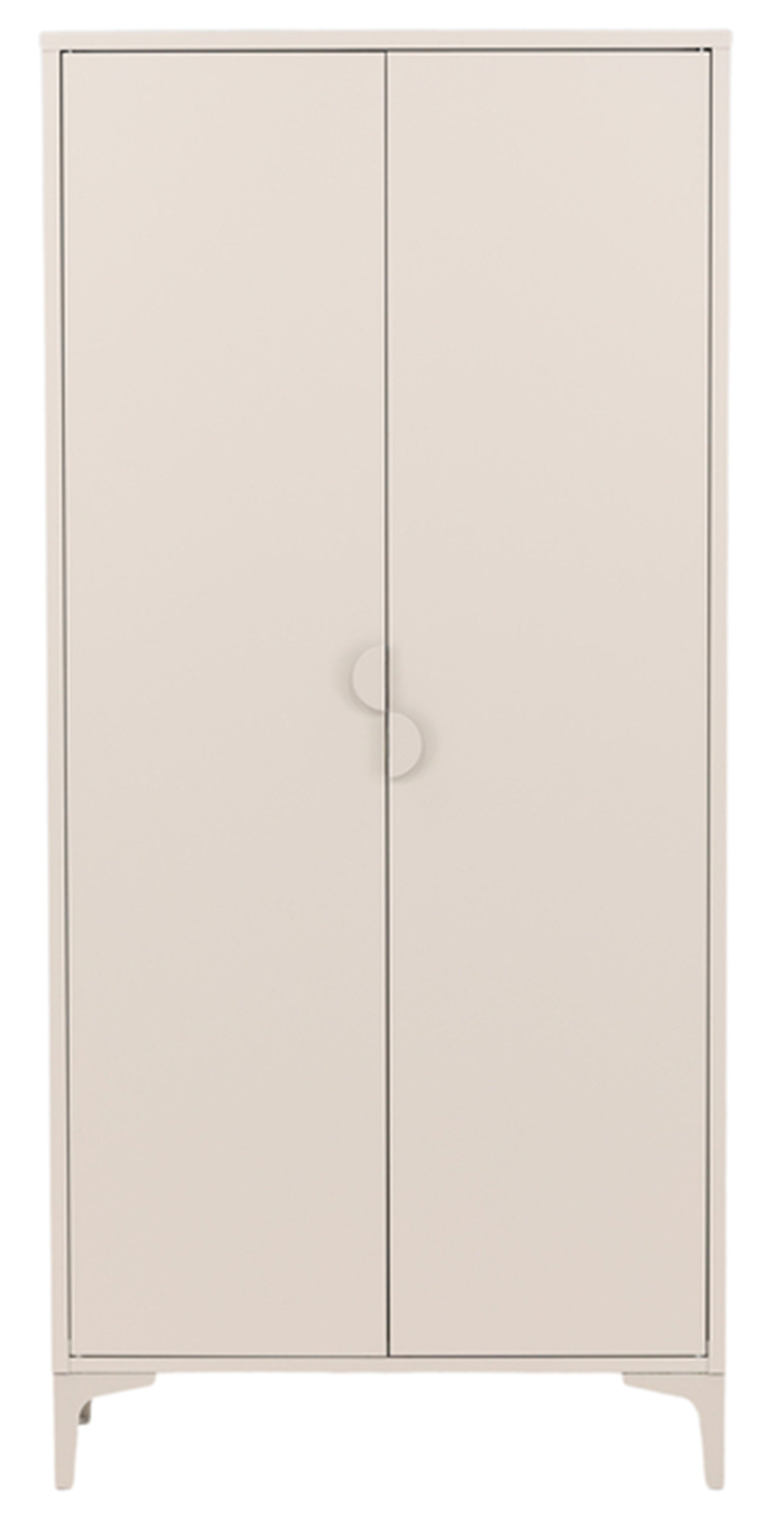 Szafa dwudrzwiowa Piring 85 cm beżowa metalowa