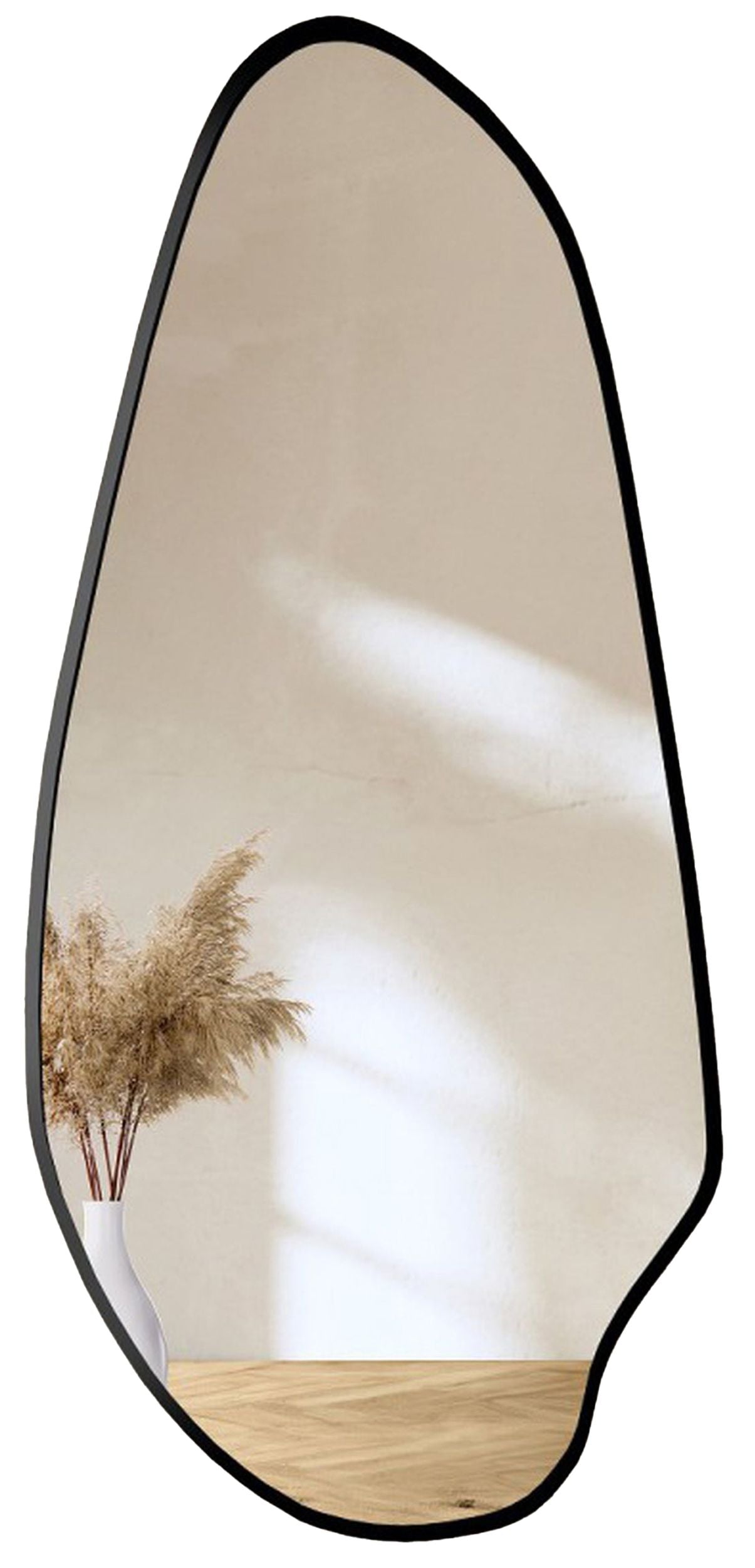 Lustro ścienne Jaspis 170x77 cm w czarnej ramie