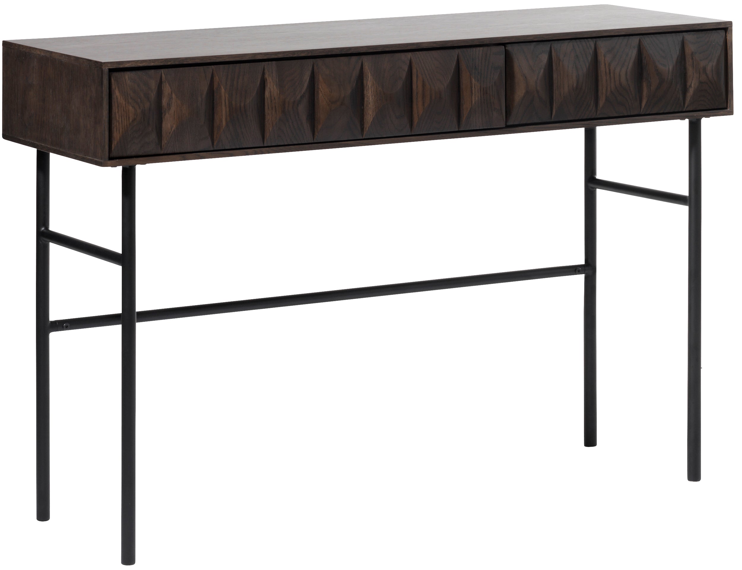 Konsola Chesseo 116,5 cm na metalowych nogach dąb espresso