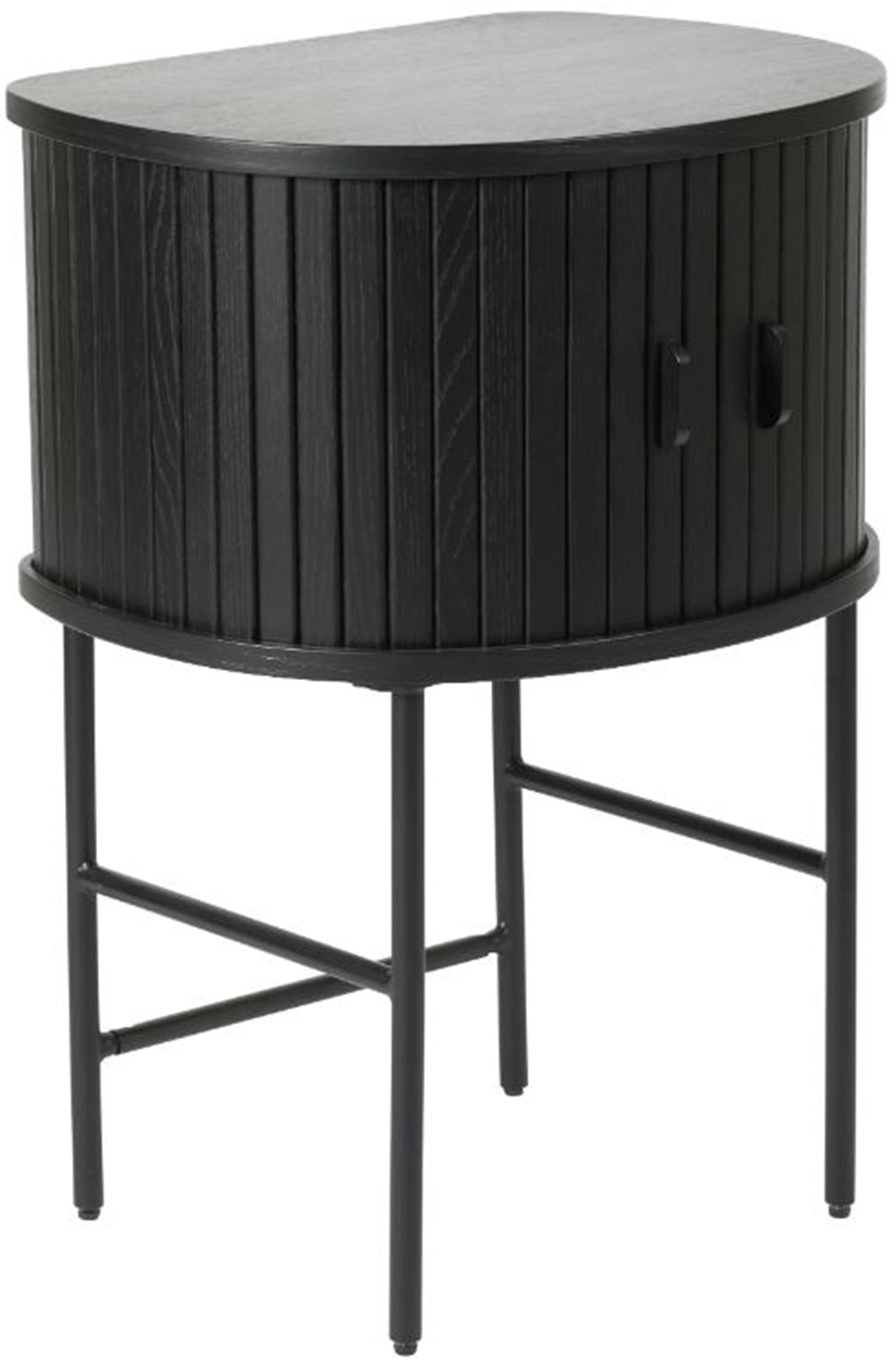 Szafka nocna Gativel 50x70 cm lamele dąb czarny