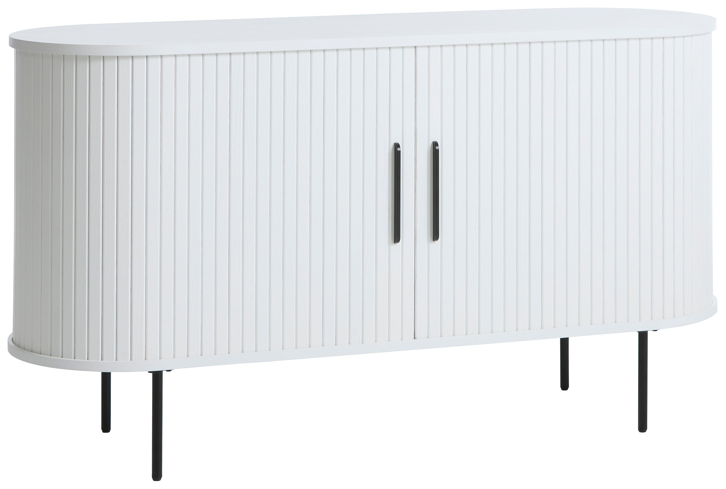 Komoda Gativel 120 cm lamele biała
