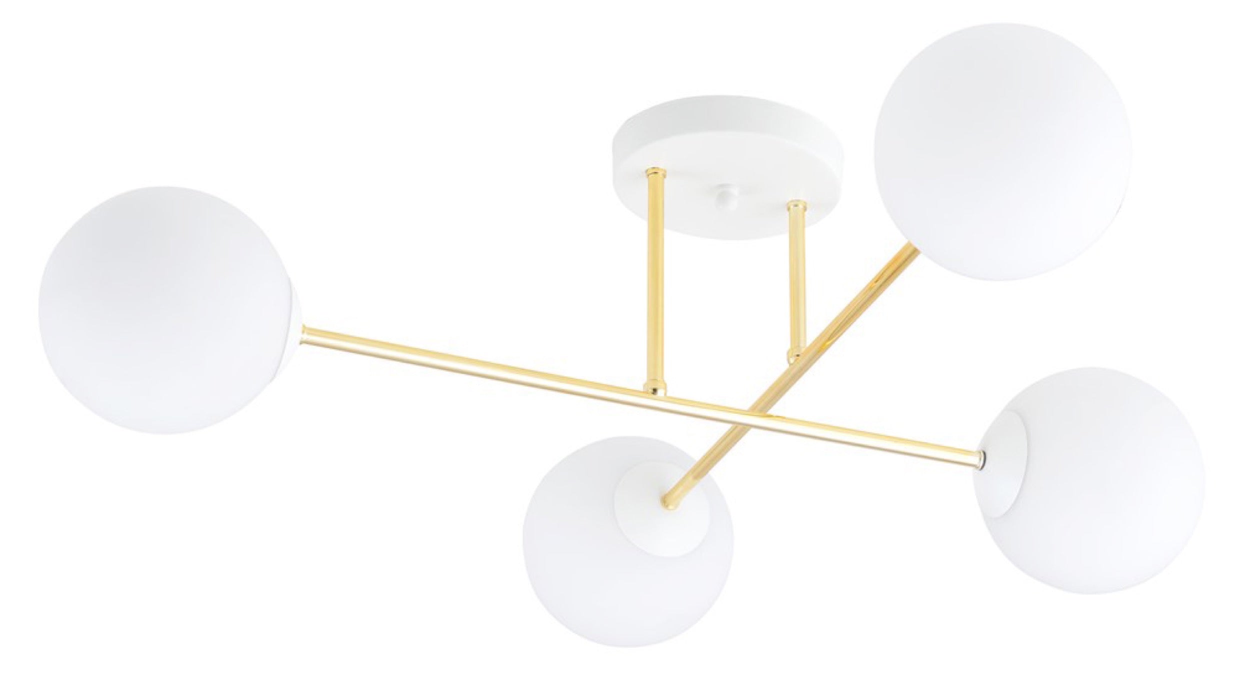 Lampa sufitowa Magnum x4 biało-złota