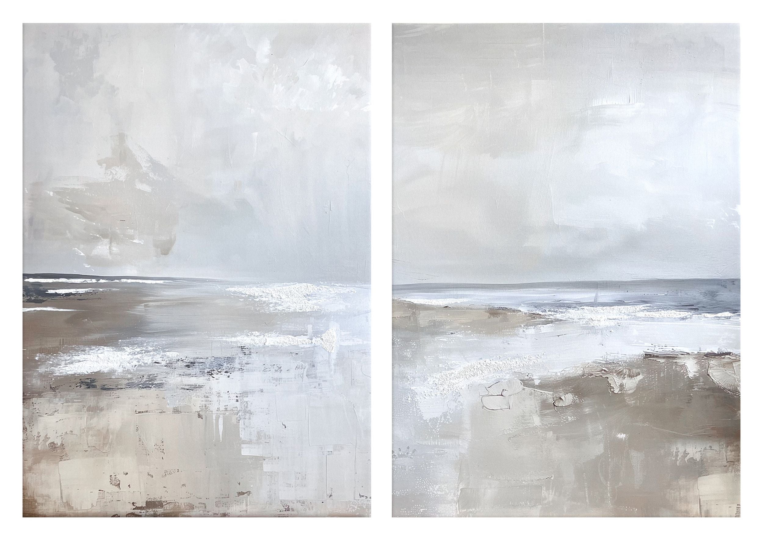 Zestaw 2 obrazów Breeze 70x50 cm z ręcznie malowanymi elementami