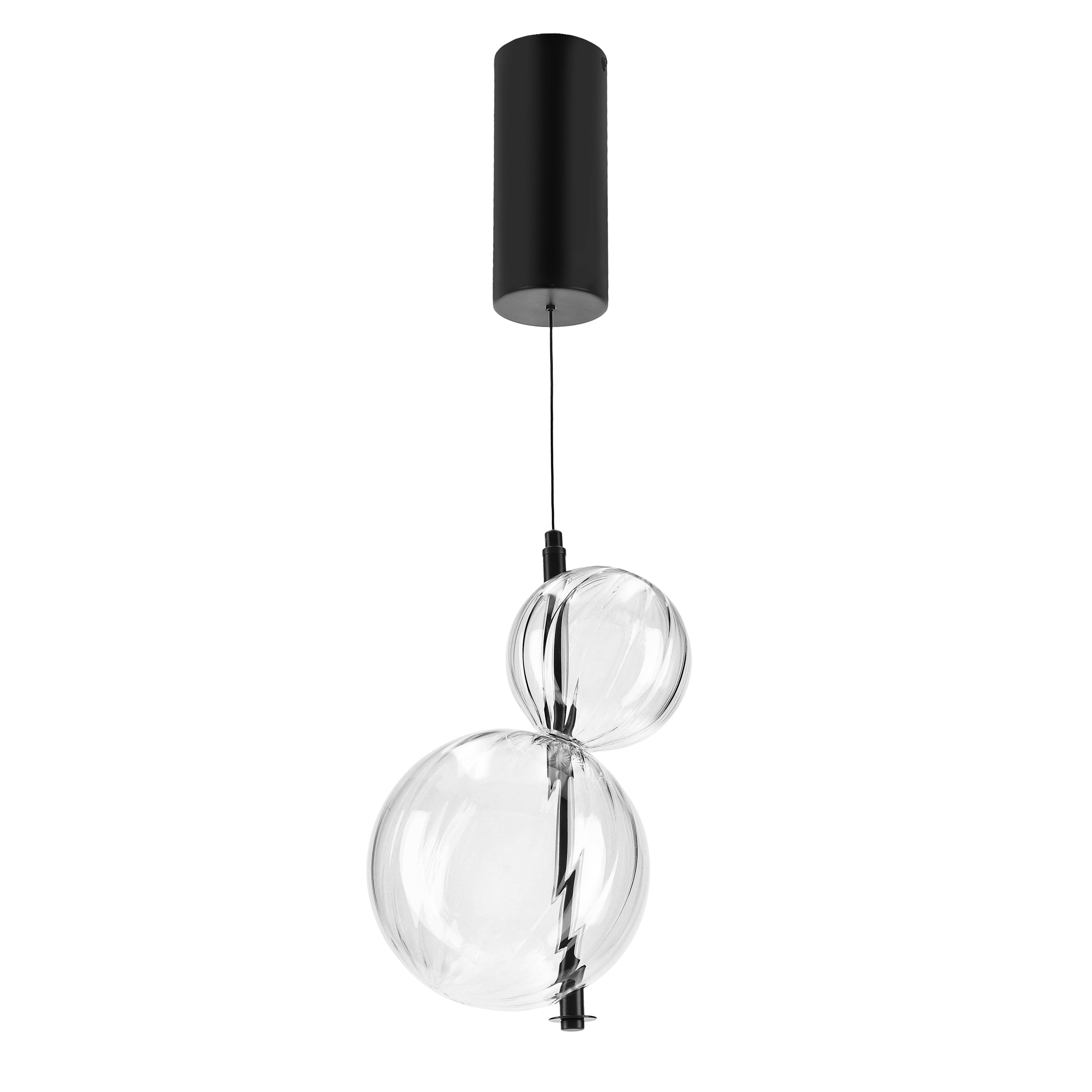 Lampa wisząca LED Playa czarna 3000K 10W z bezbarwnym kloszem