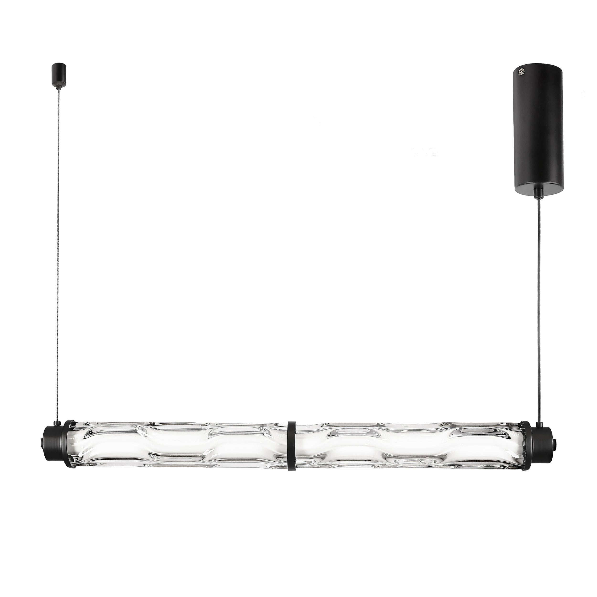 Lampa wisząca LED Corte czarna matowa 3000K 18W z bezbarwnym kloszem