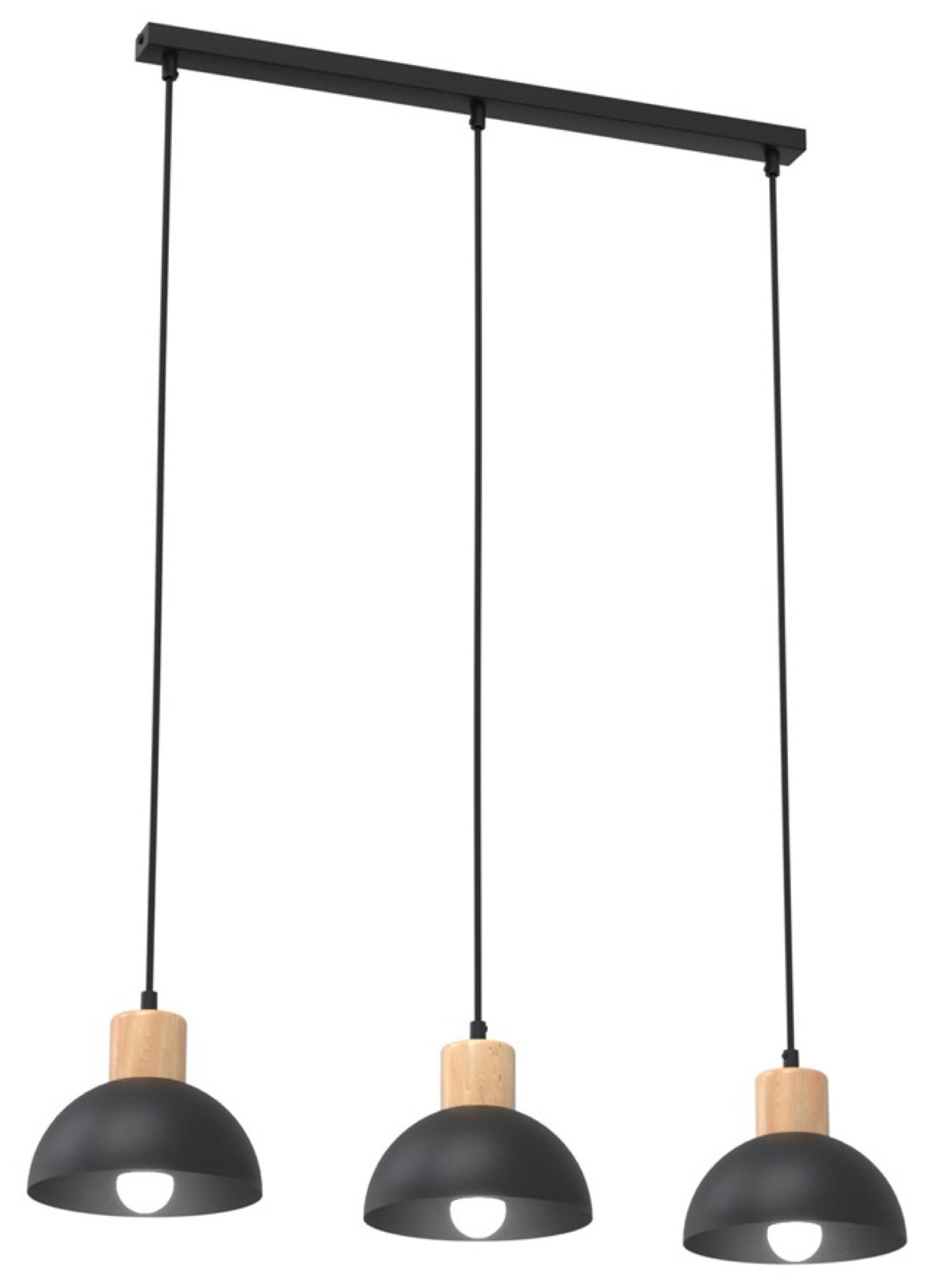 Lampa sufitowa Seco I x3 czarna