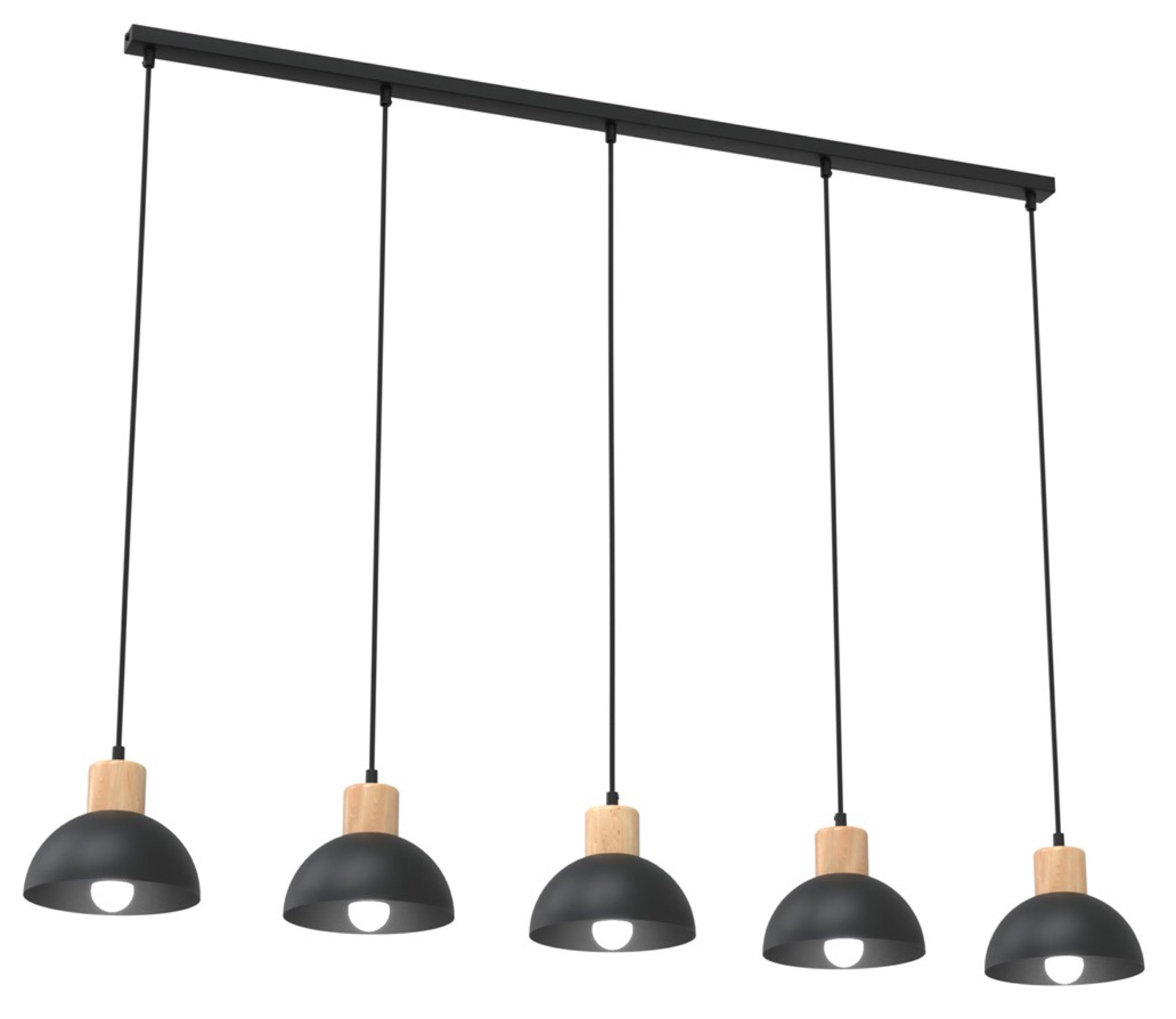 Lampa sufitowa Seco x5 czarna