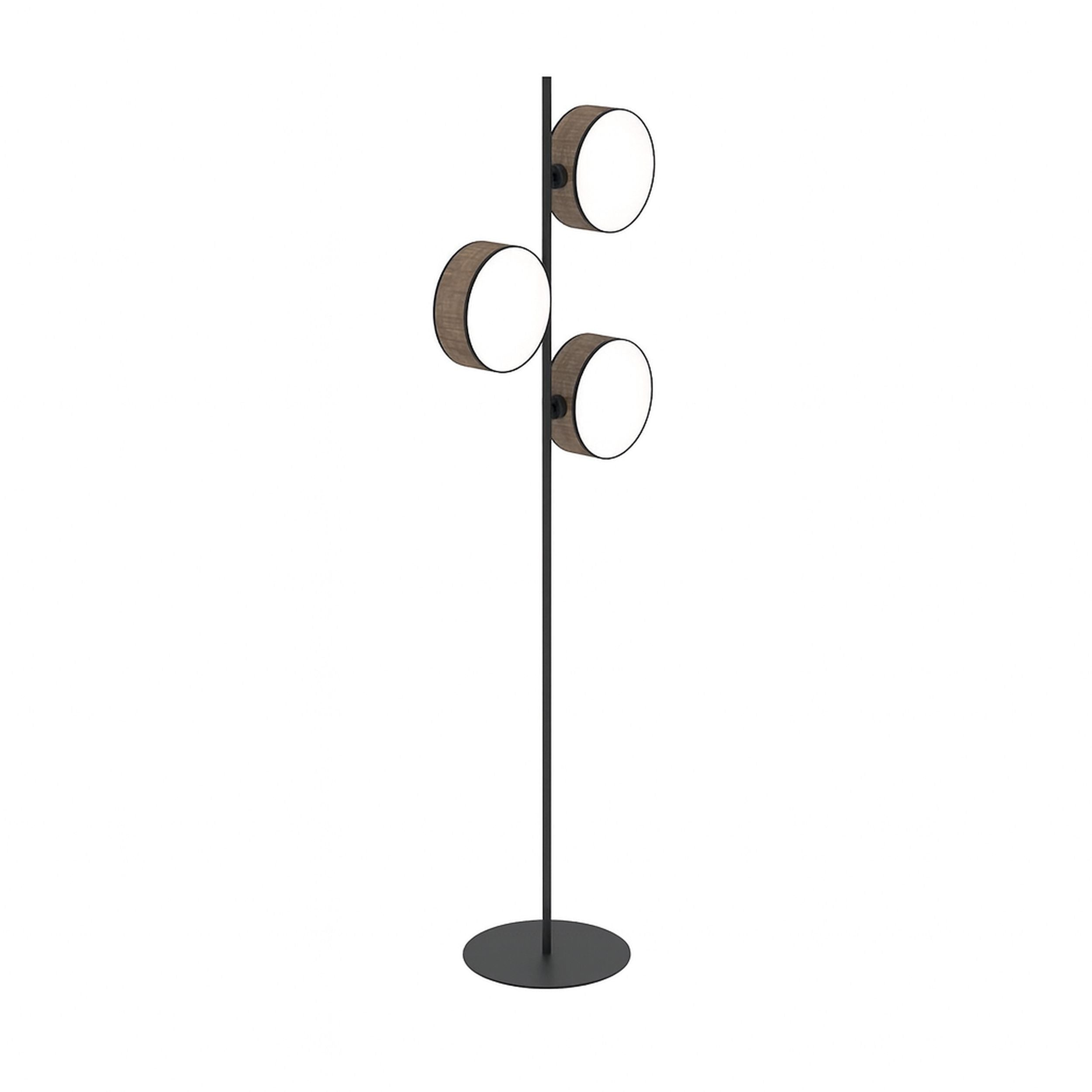 Lampa podłogowa Drumz czarno-brązowa