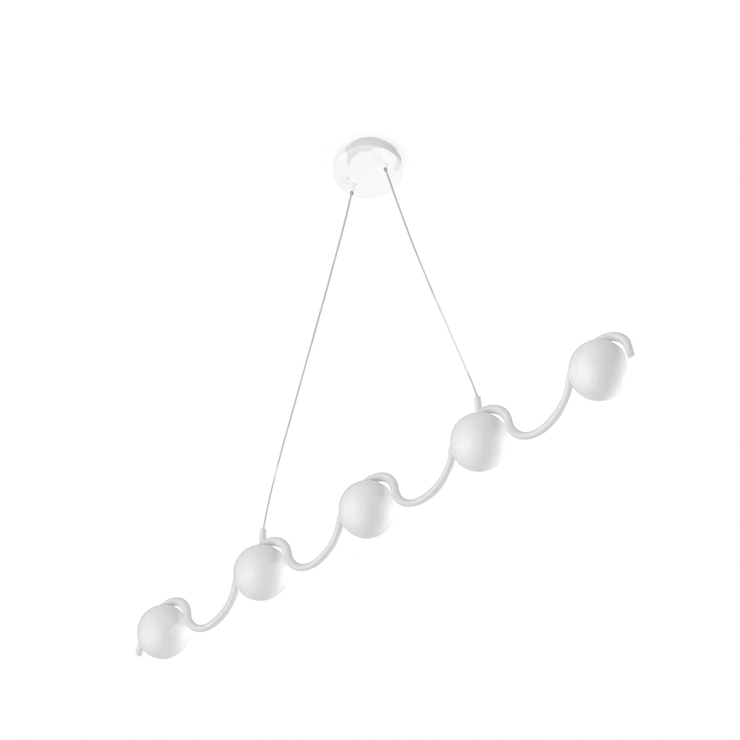 Lampa wisząca Sinus x5 biała
