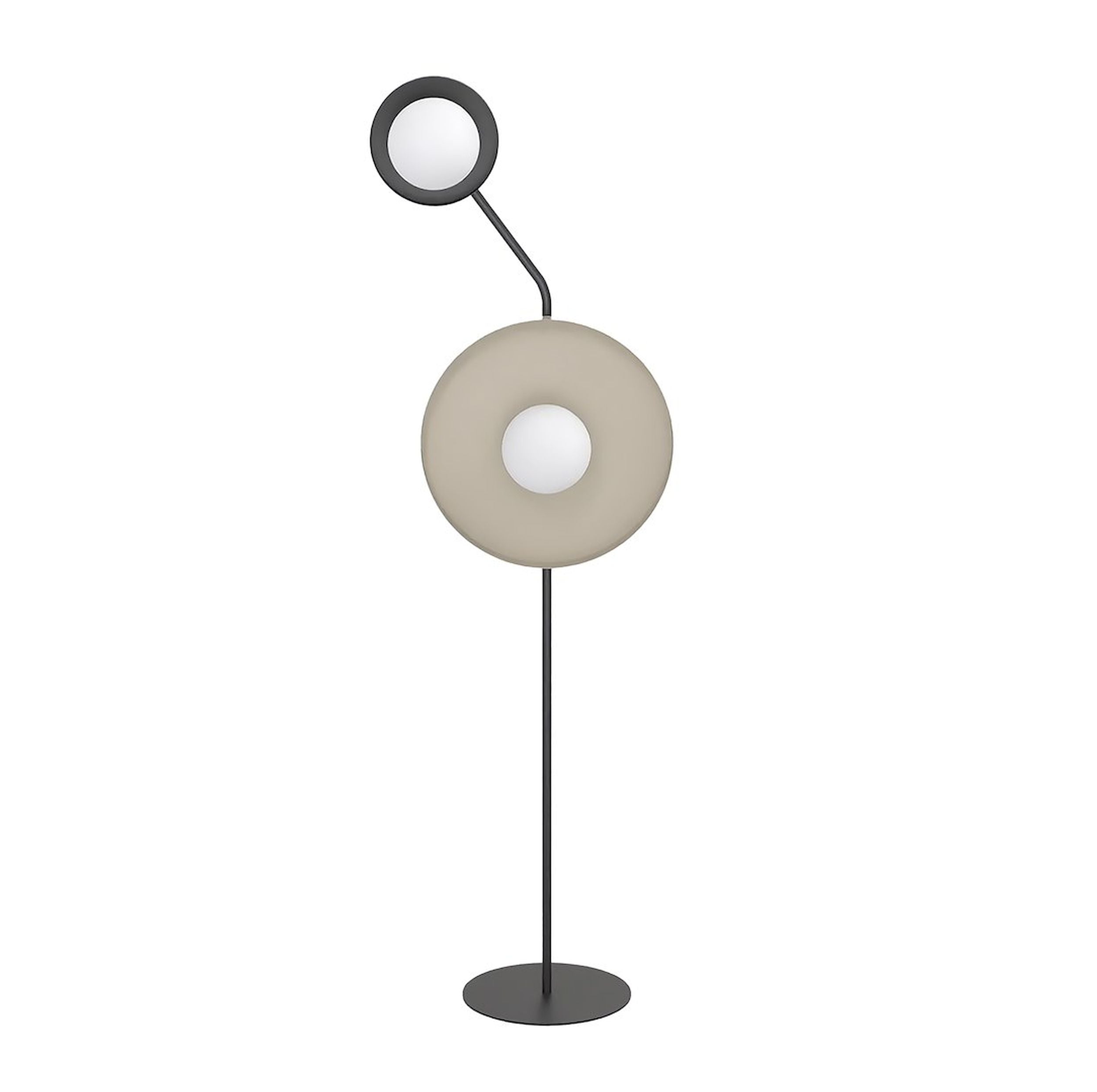 Lampa podłogowa Kiss x2 mokka na czarnym stelażu