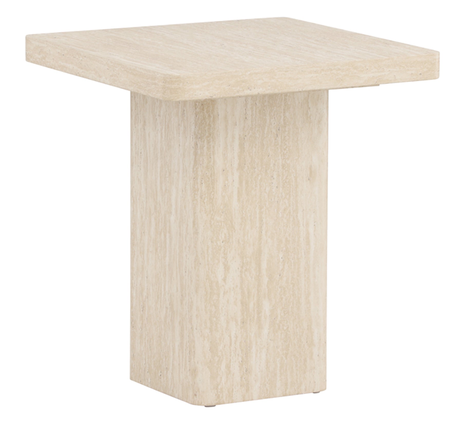 Stolik kawowy Qvart kwadratowy 50 cm trawertyn