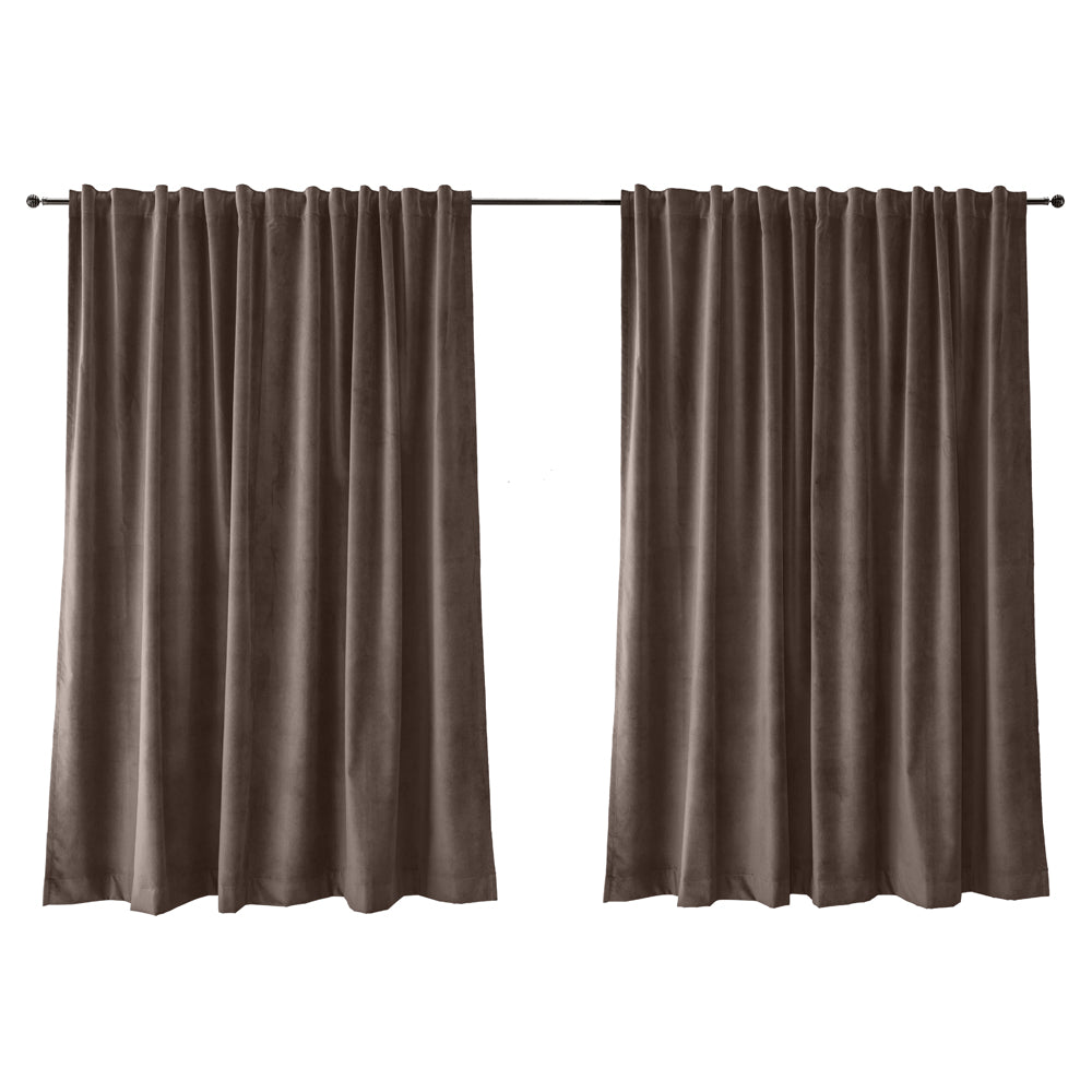 Zasłona do salonu Myrrhis w tkaninie PET FRIENDLY 280x270 cm brązowa