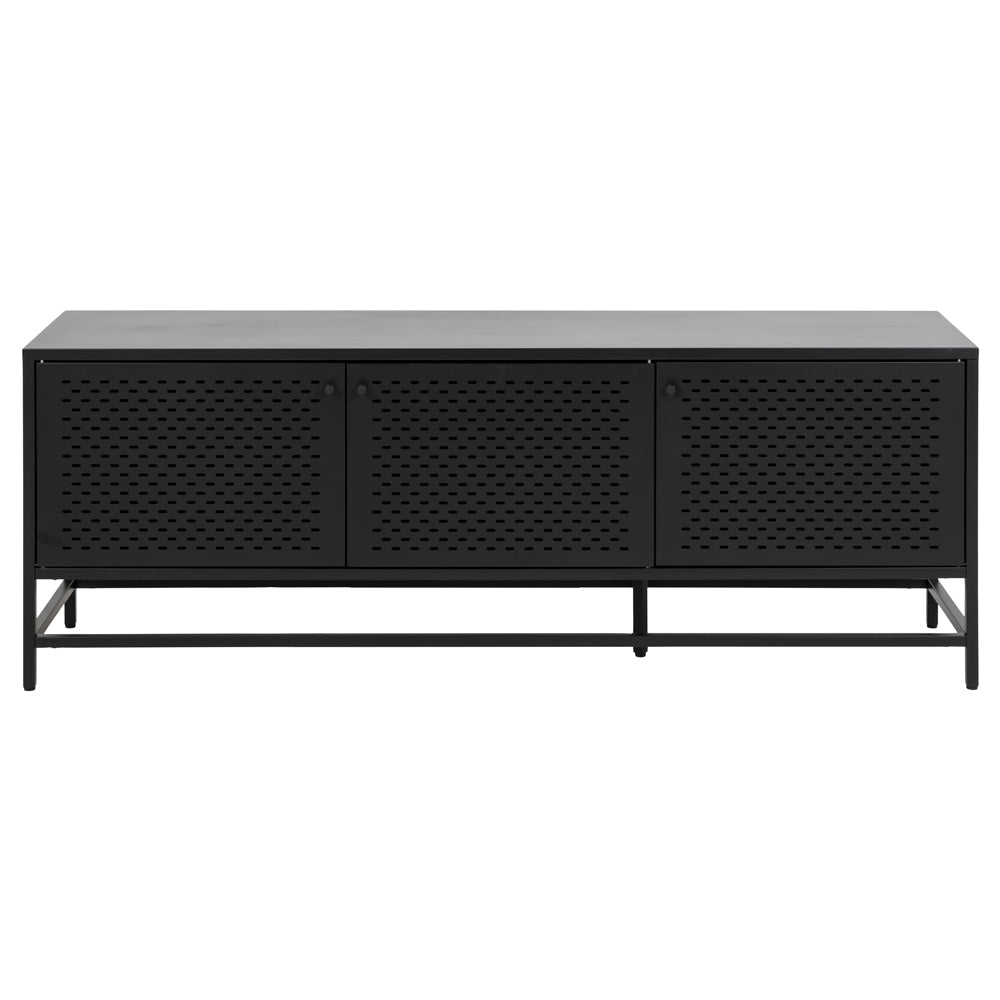 Komoda niska Rondan w stylu industrialnym 60x160 cm czarna