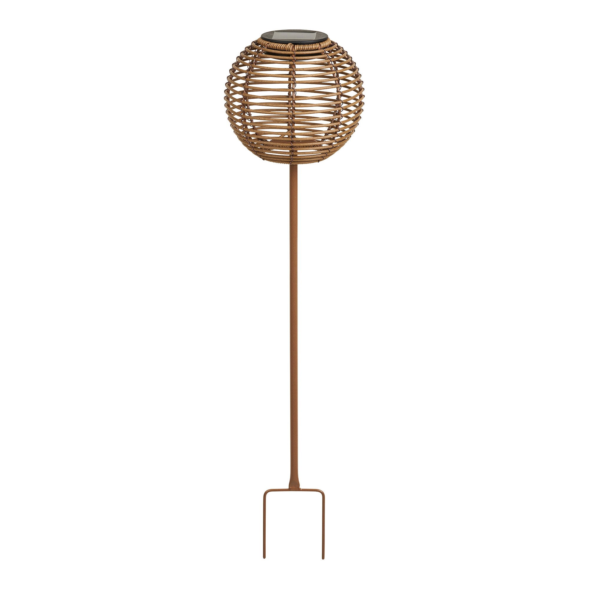 Lampa stołowa Carlisle akumulatorowa z wbudowanym panelem słonecznym jasnobrązowa