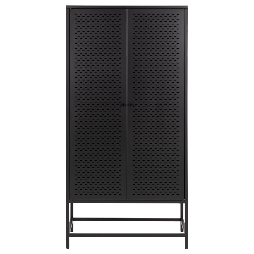 Komoda metalowa Rondan w stylu industrialnym 160x80 cm czarna