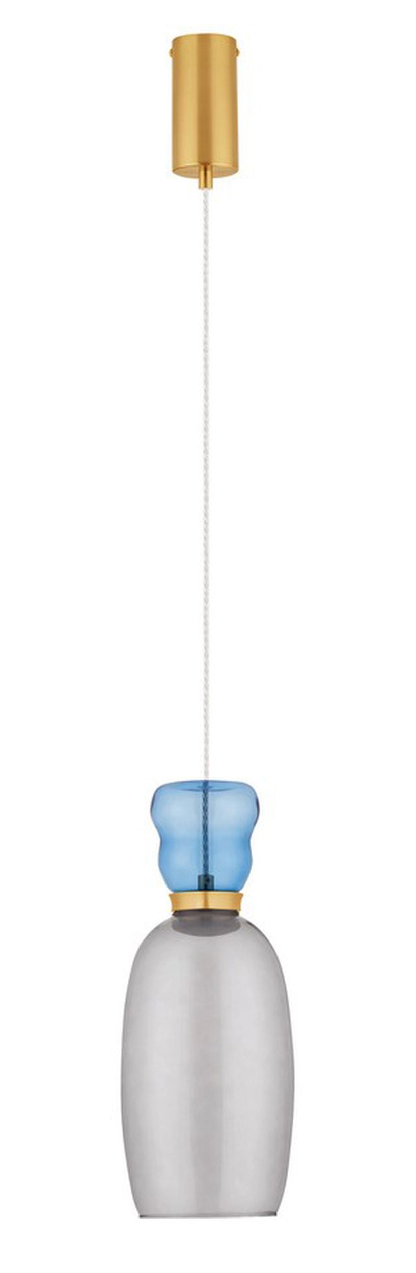 Lampa wisząca Kiands LED x1 niebiesko-złota
