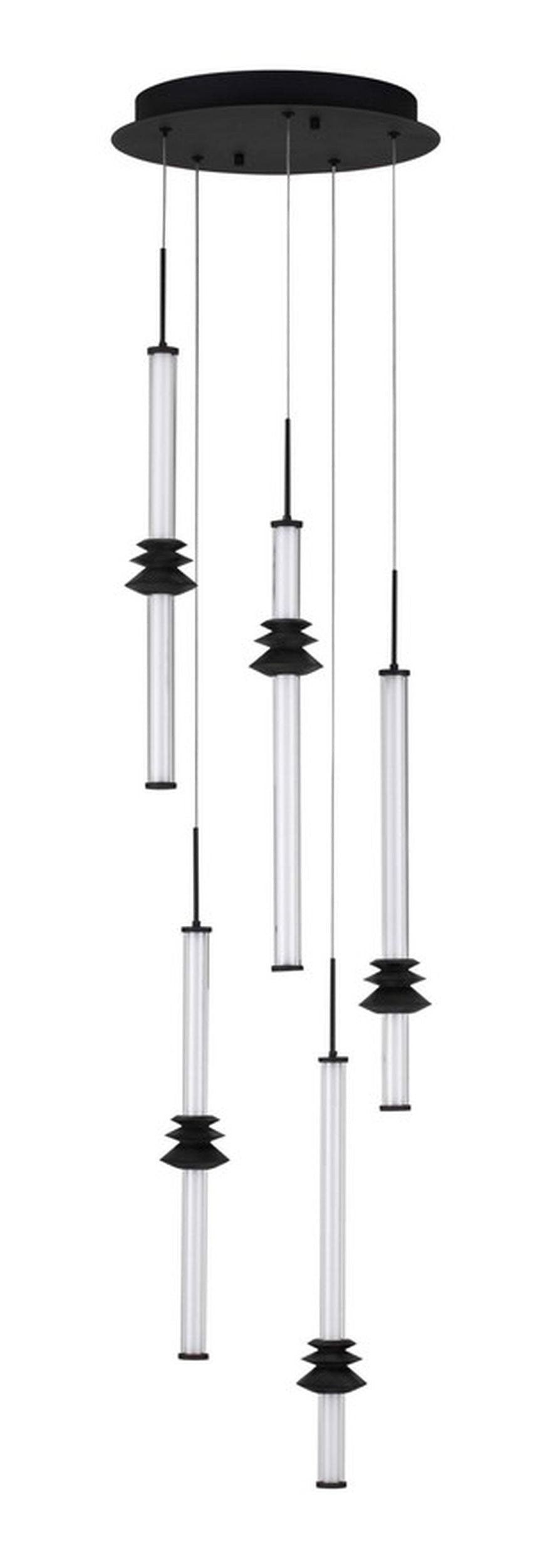 Lampa wisząca Opperno LED x5 czarna