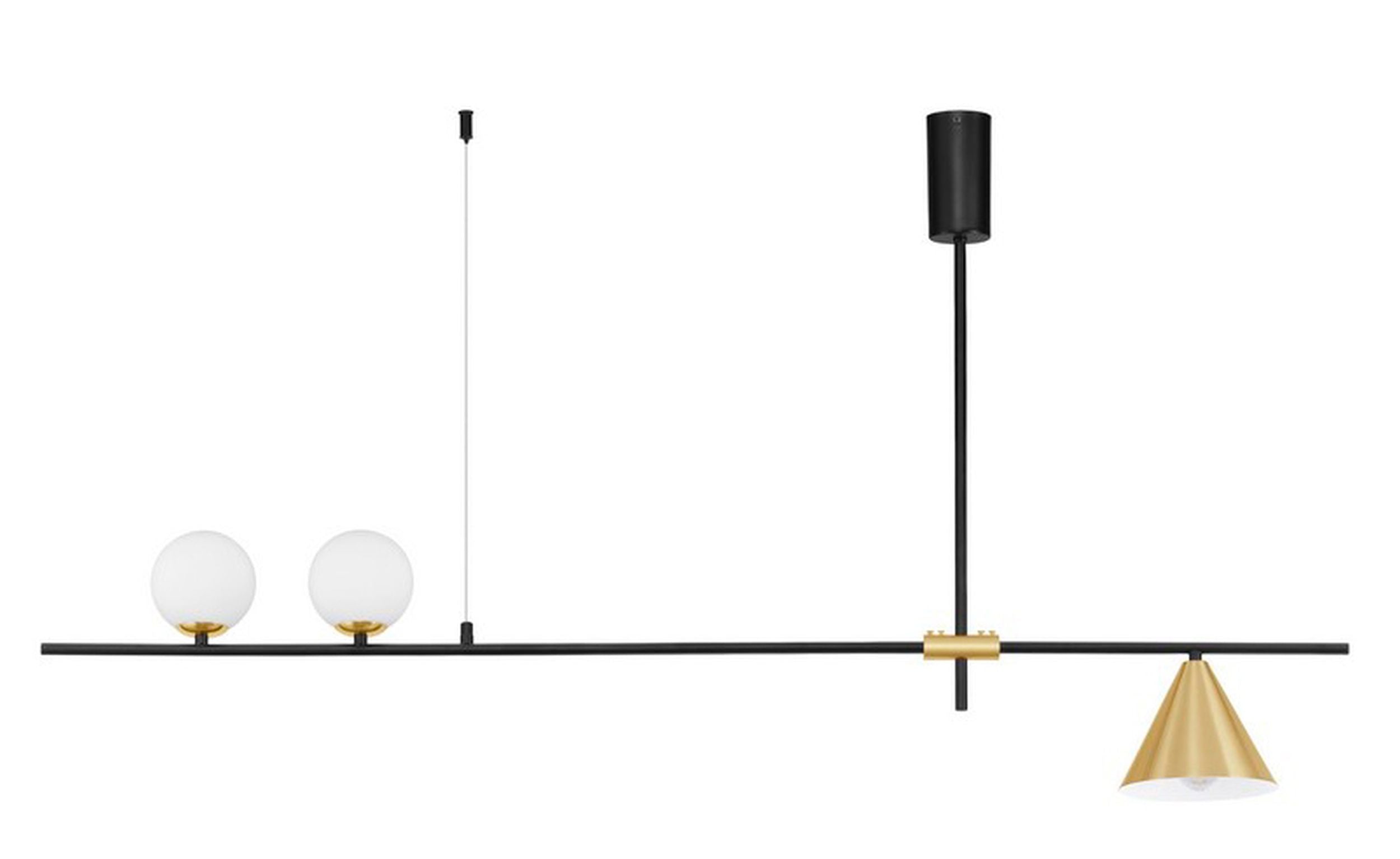 Lampa wisząca Zeletter x3 złoto-czarna