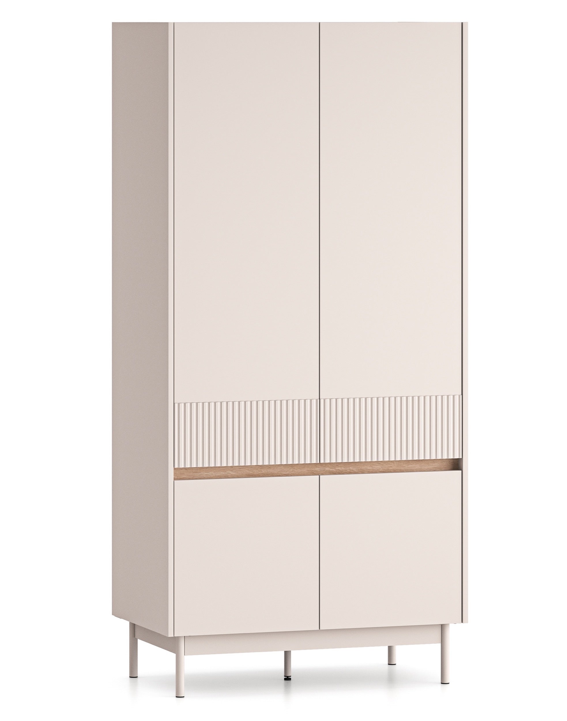 Szafa czterodrzwiowa Dunea 92 cm kaszmir/dąb