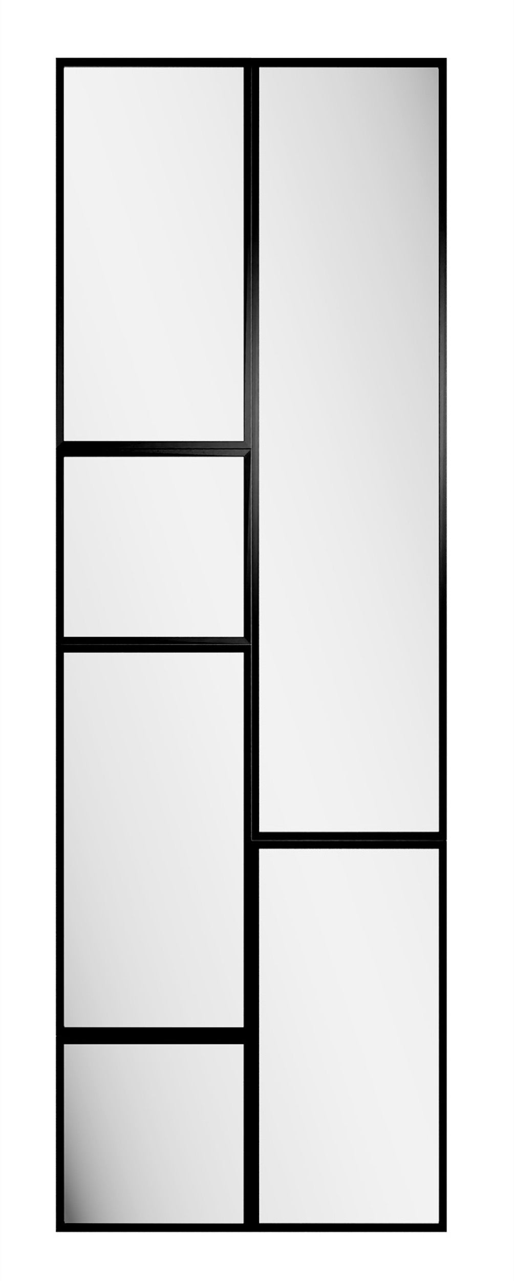 Zestaw paneli lustrzanych Mercury 210x70 cm czarna rama