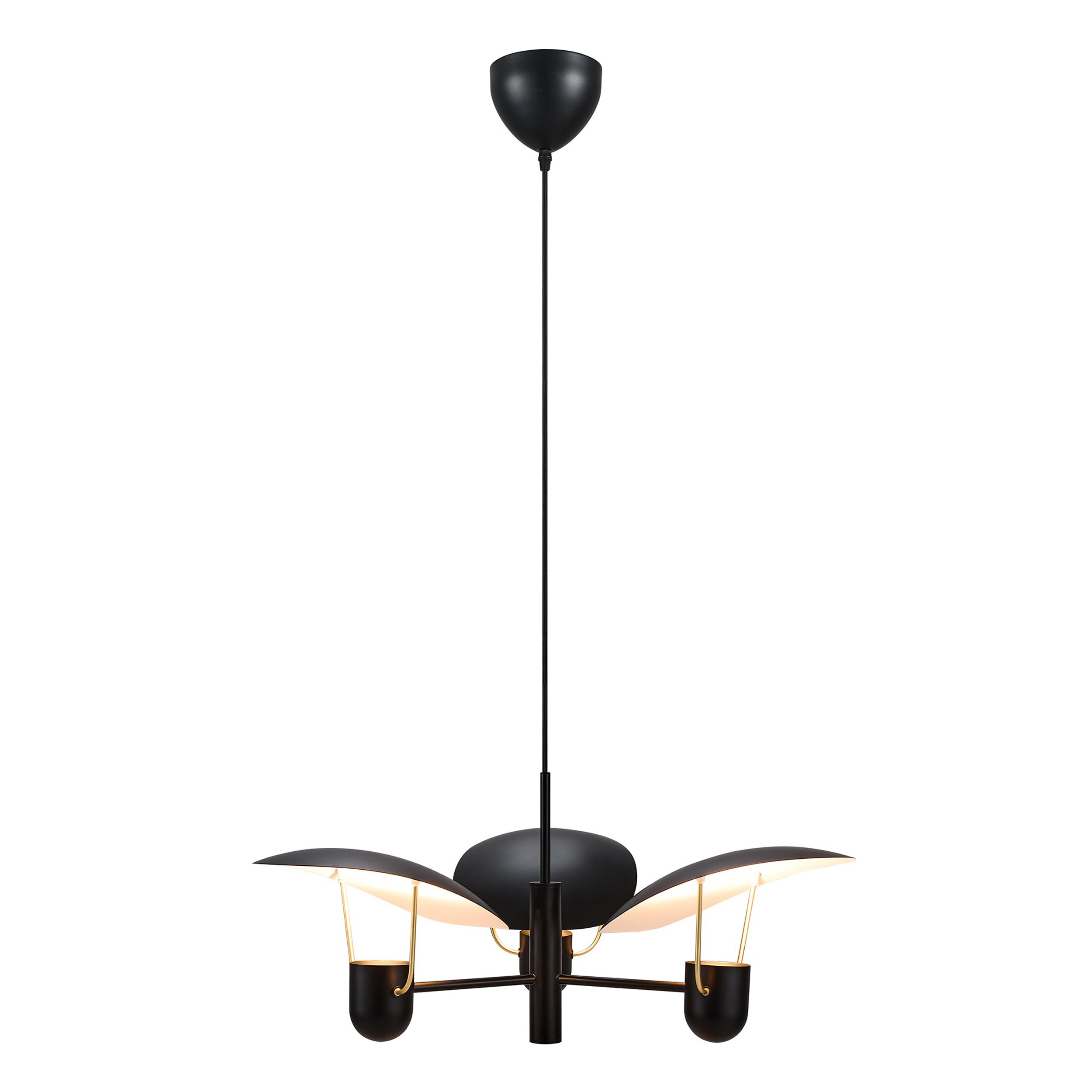 Lampa wisząca Fabiola x2 czarna