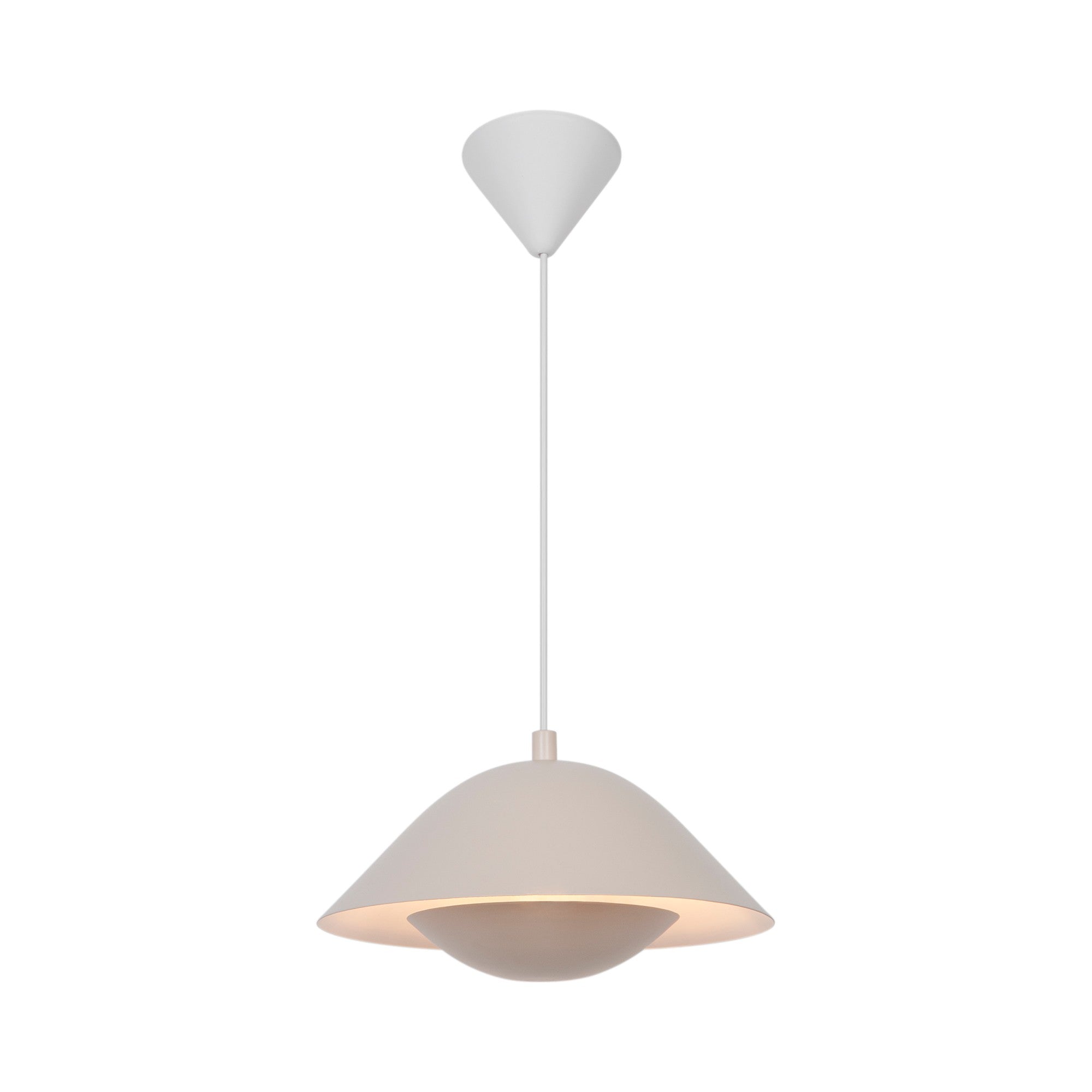 Lampa wisząca Freya 35 cm beżowa