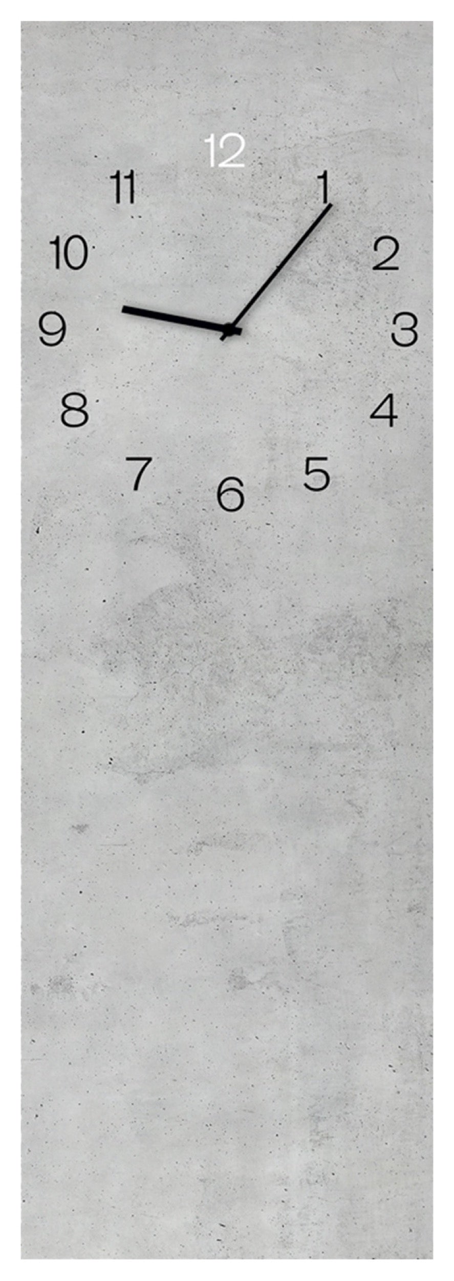 Zegar ścienny Concrete 60x20 cm szary