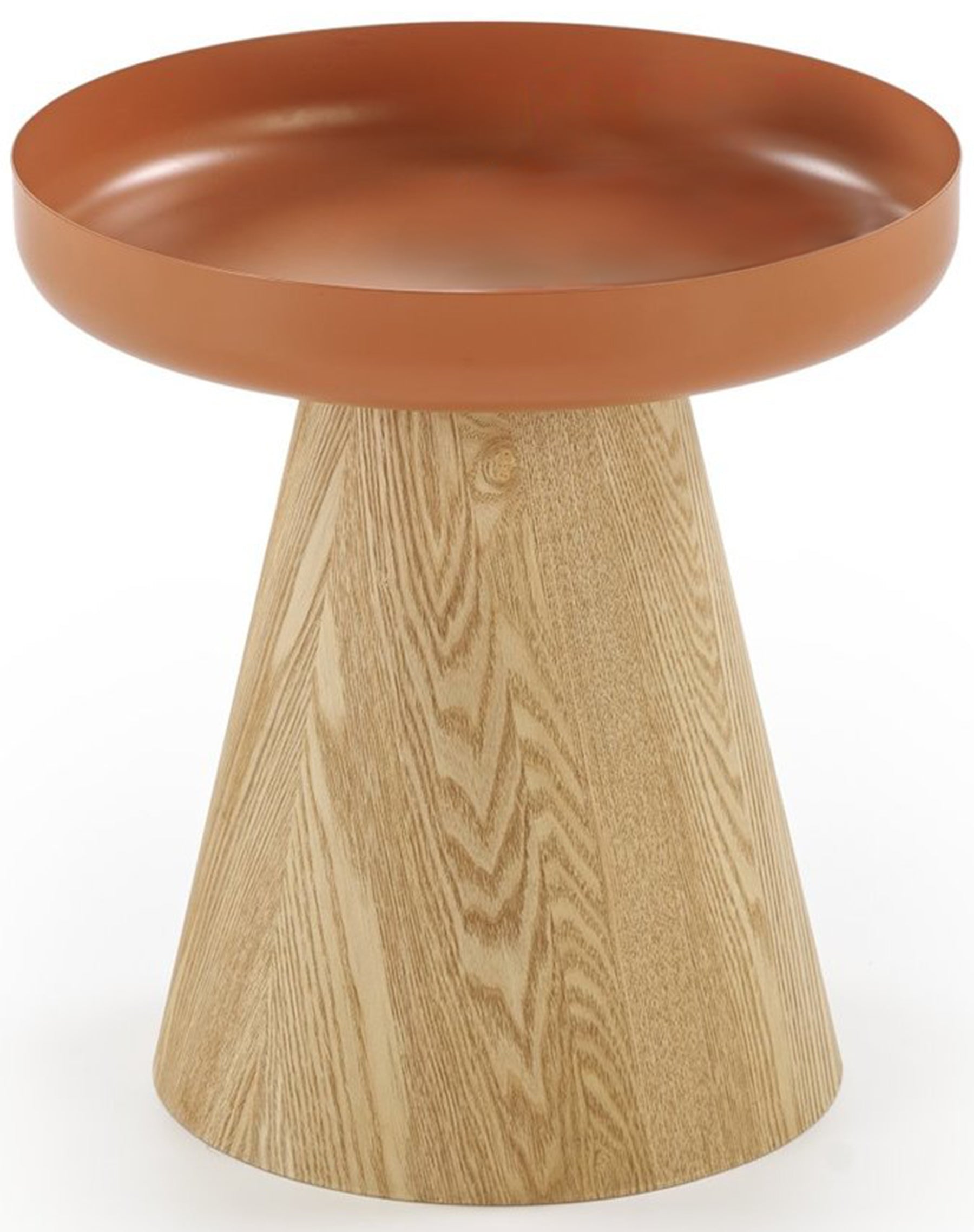 Stolik kawowy Gina okrągły 40 cm cynamonowy/ dąb naturalny