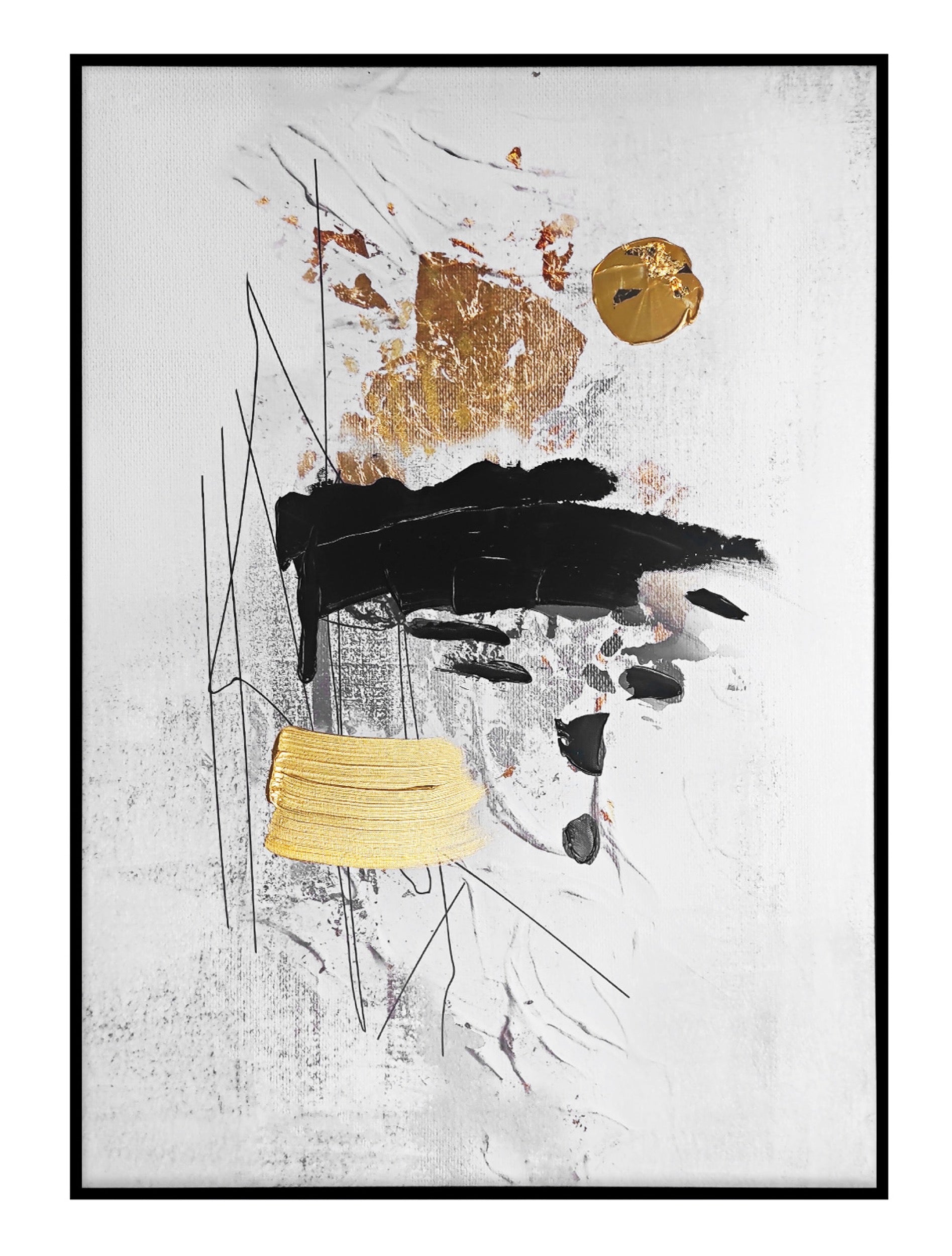 Obraz z ręcznie malowanymi elementami Fan II 100x70 cm