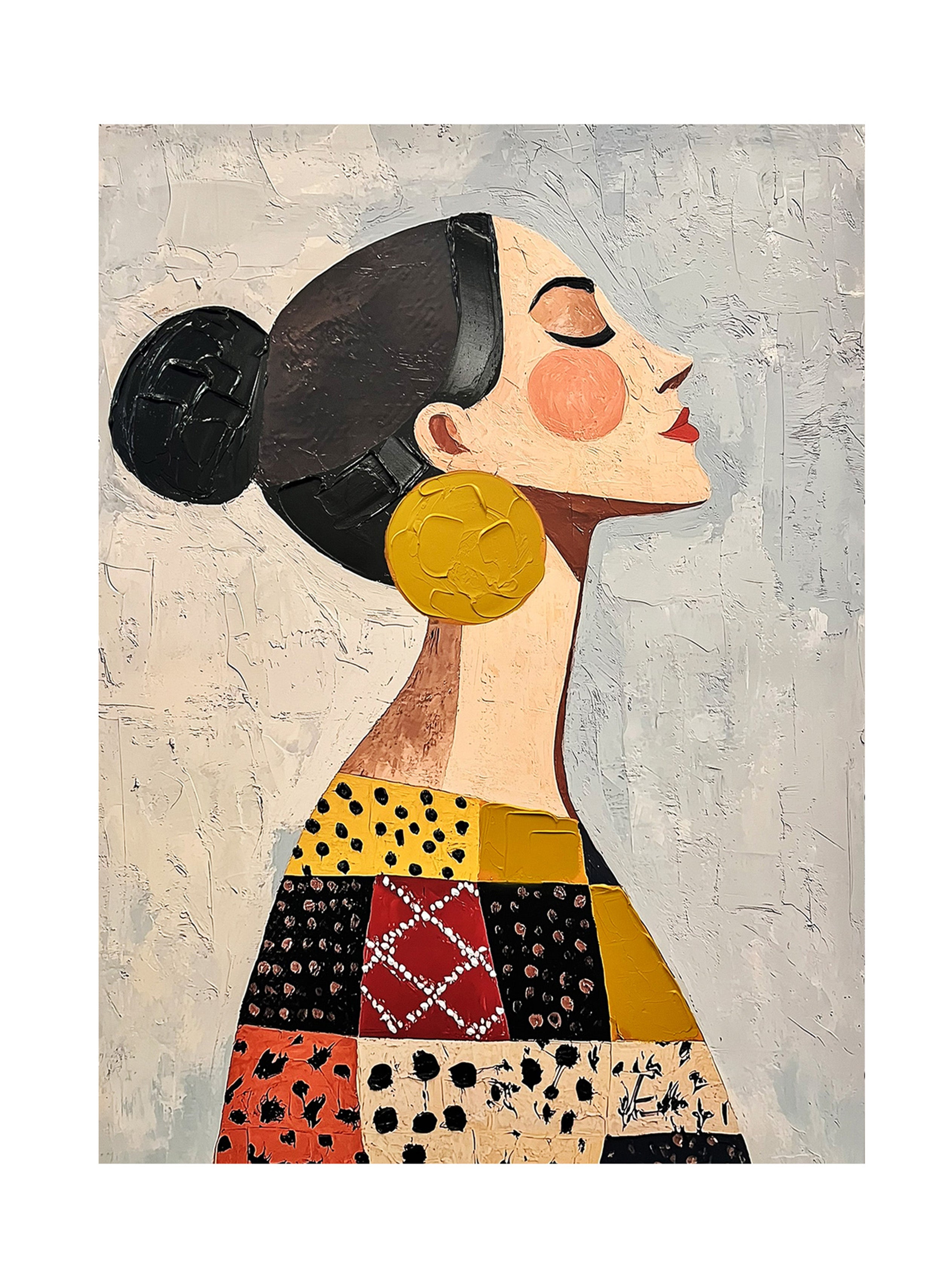 Obraz z ręcznie malowanymi elementami Mae 100x70 cm