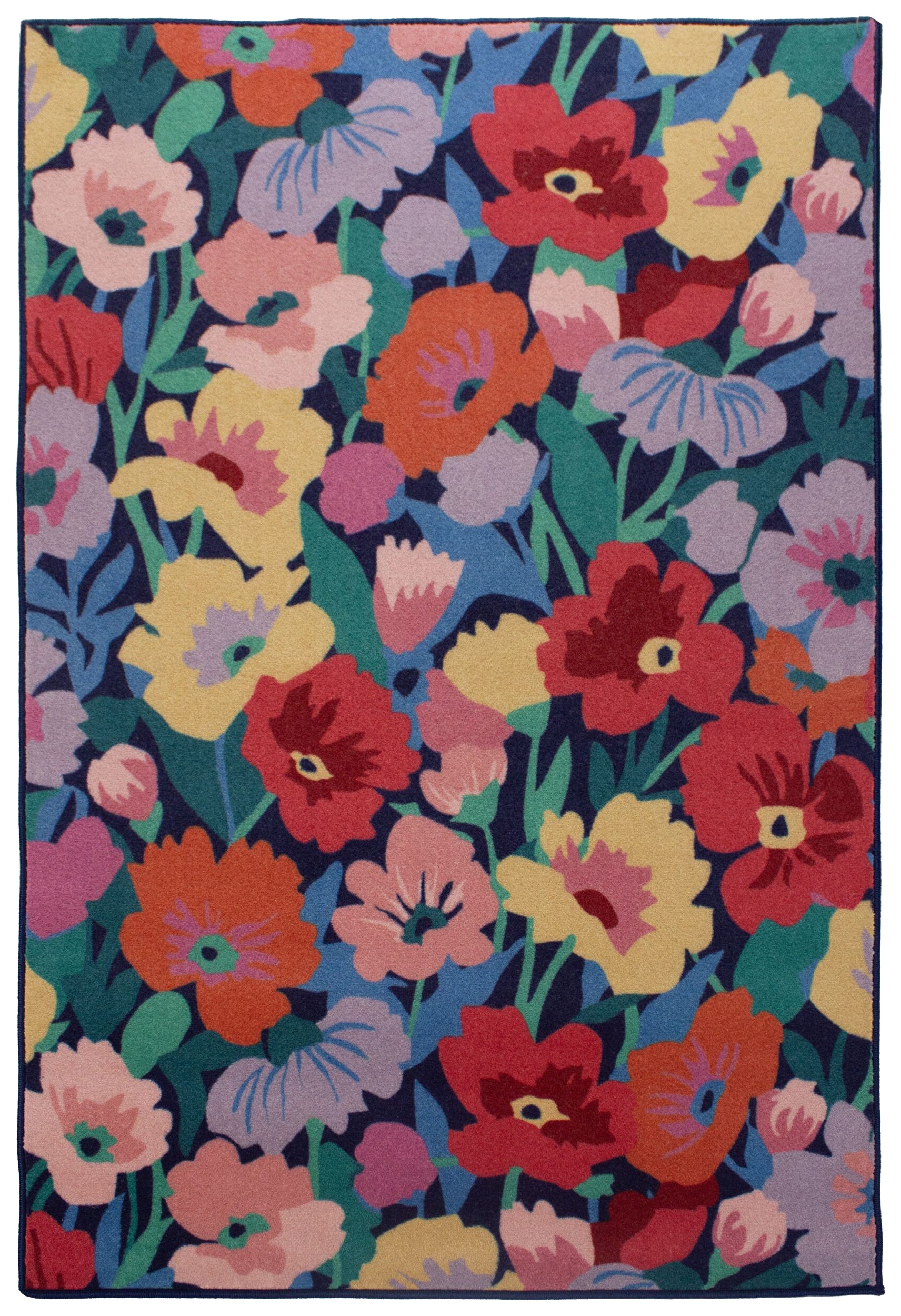 Dywan z wełną Cut Out Floral 140x200 cm wielokolorowy